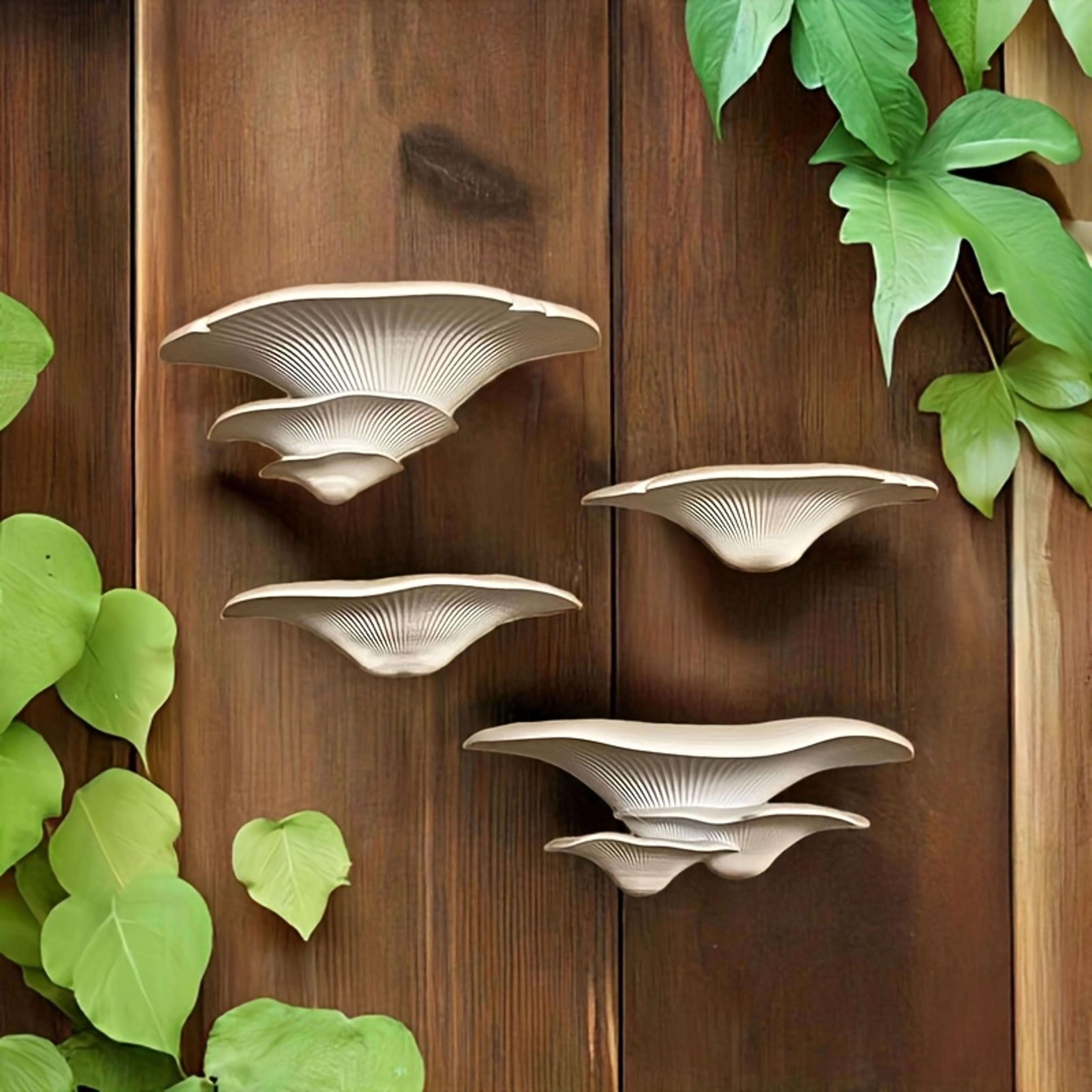 mushroom wall shelf cute printed decorative storage rack for home decor