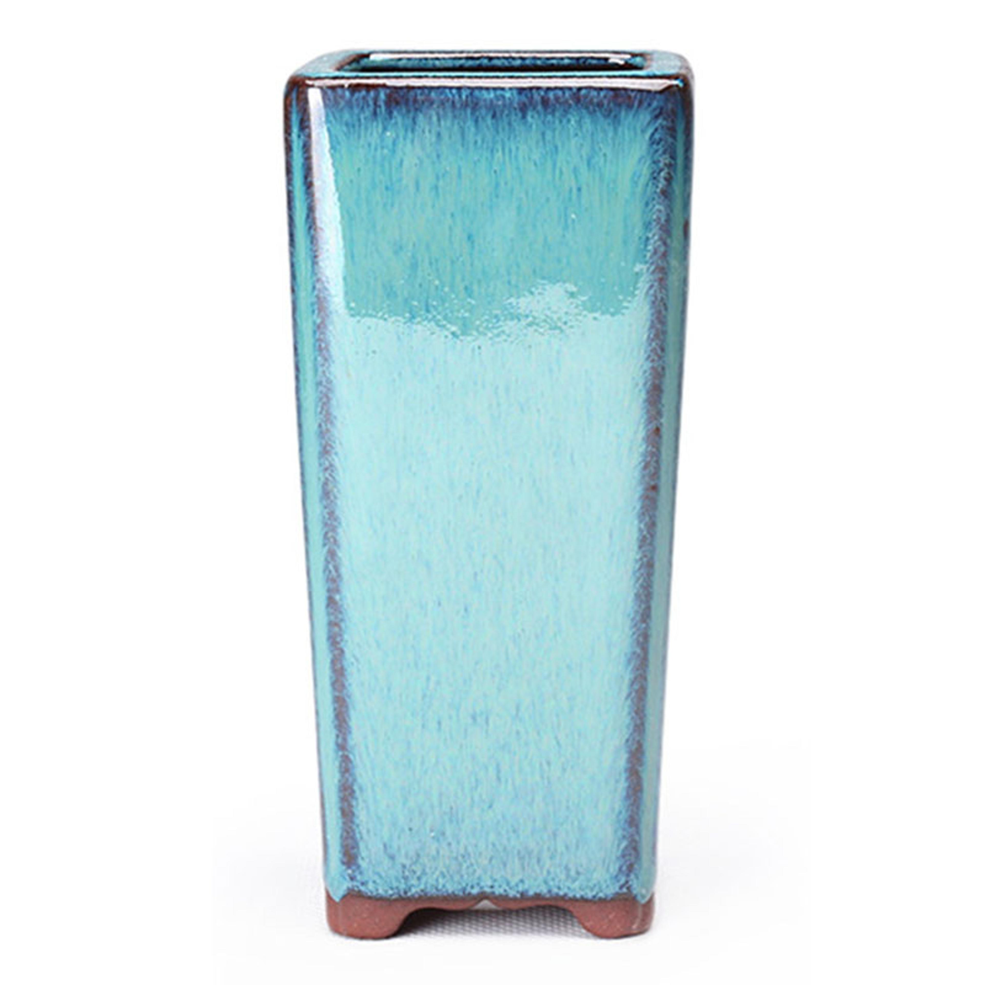 handcrafted ceramic succulent planter tall vase with drainage hole for indoor outdoor decor