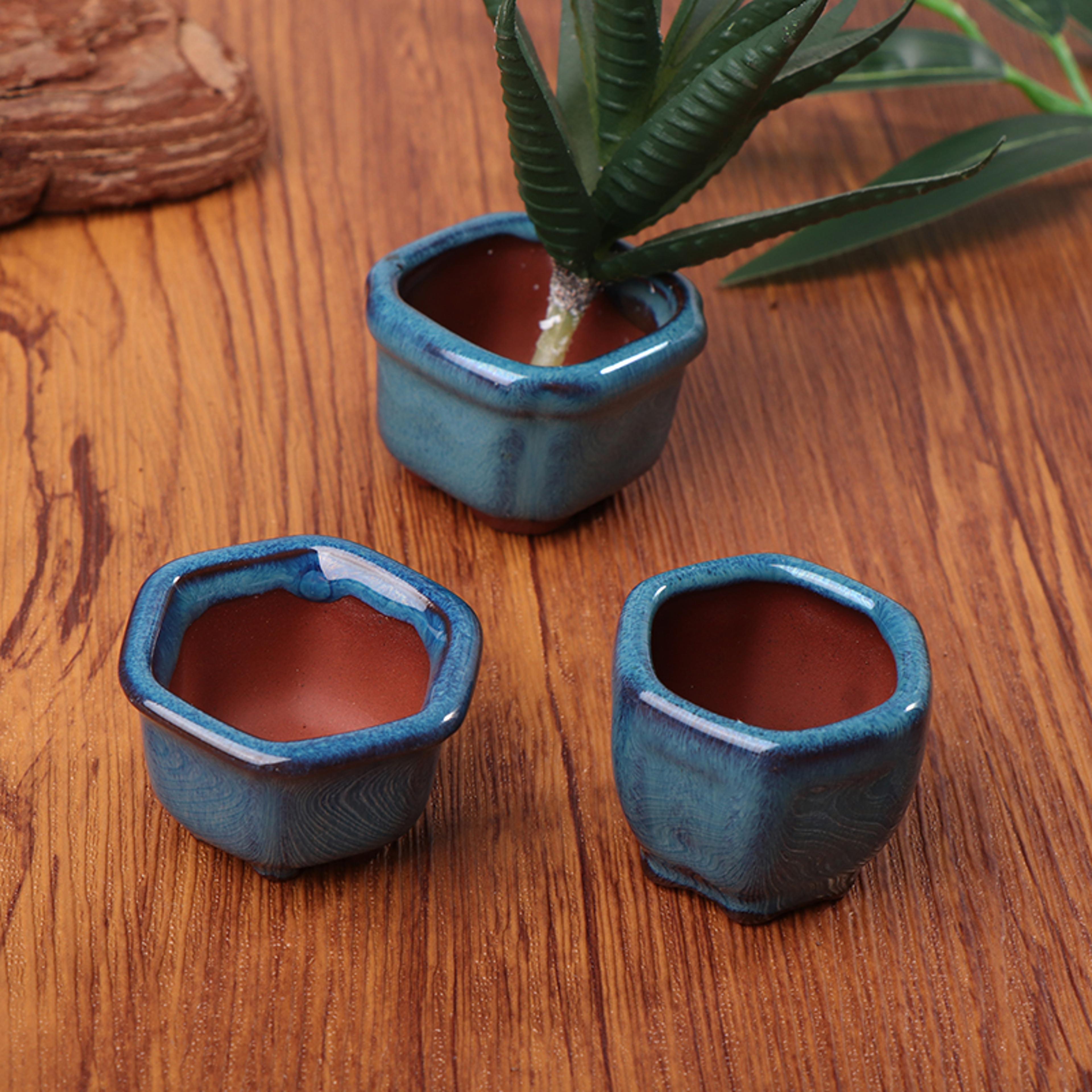 chinese style mini bonsai planter breathable mini plant pots for succulents & home decor