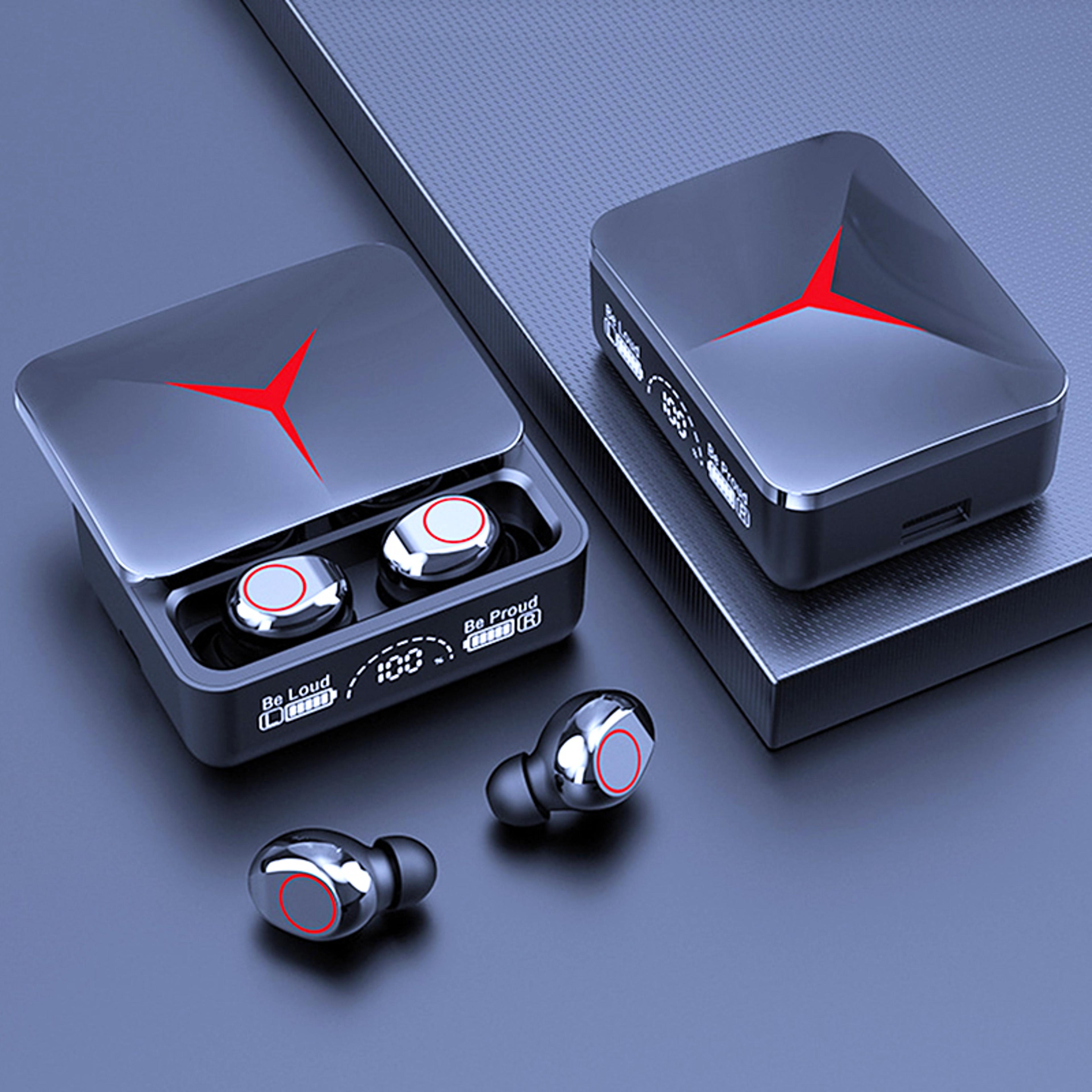 wireless earbuds bluetooth noise cancelling sports headphones with led display