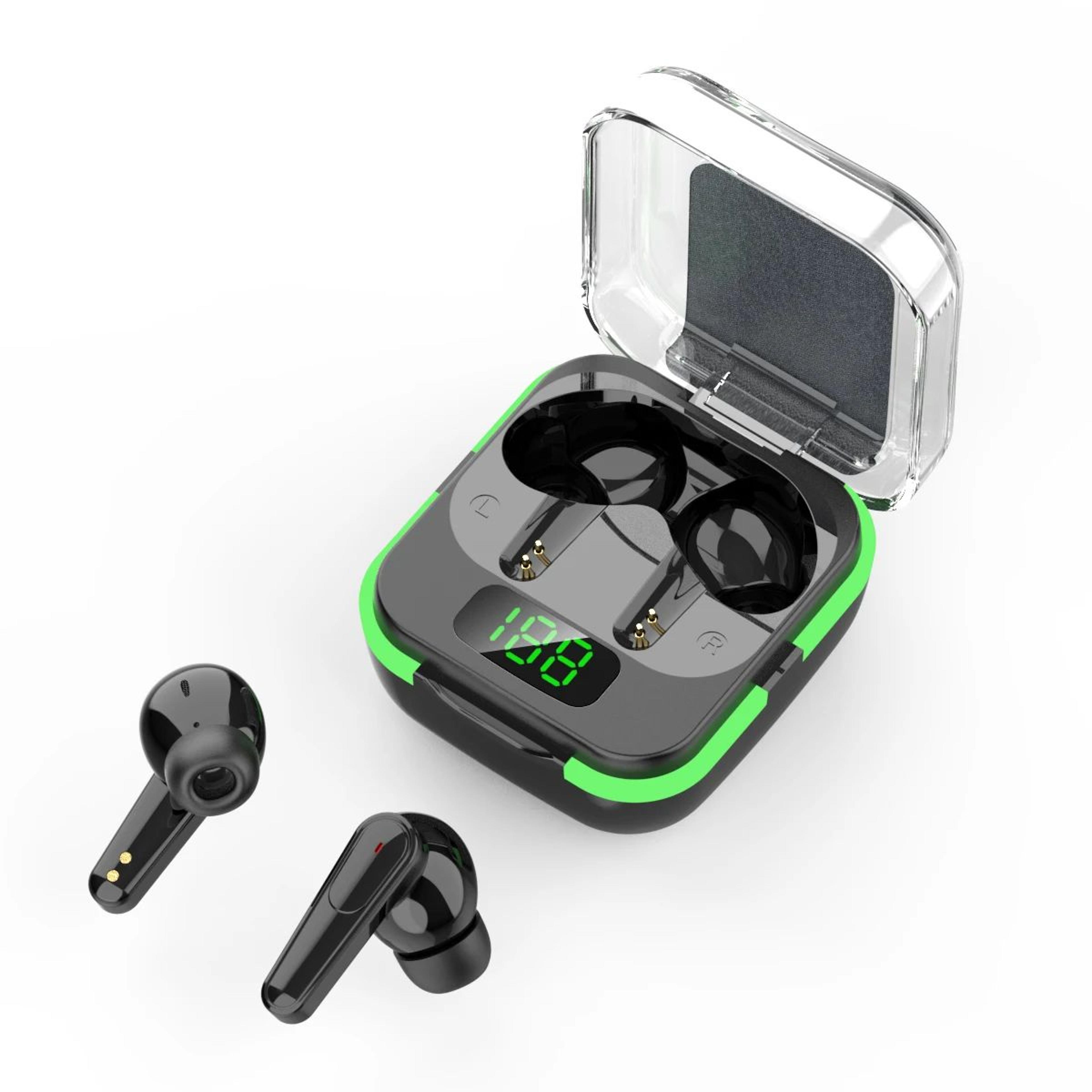smart tws wireless earbuds with led display, noise cancelling & long battery life