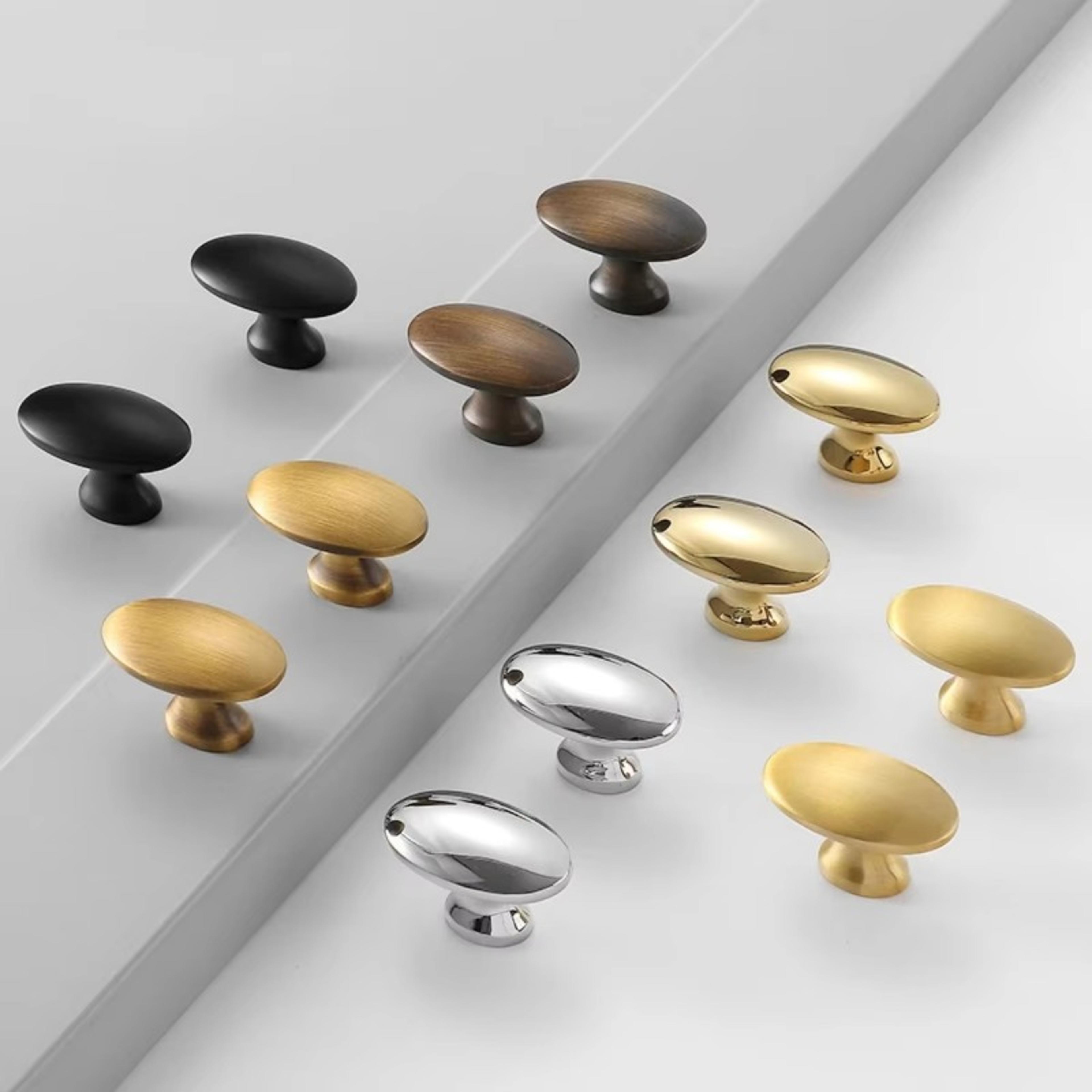 solid brass oval cabinet knobs vintage drawer handles for elegant furniture upgrade