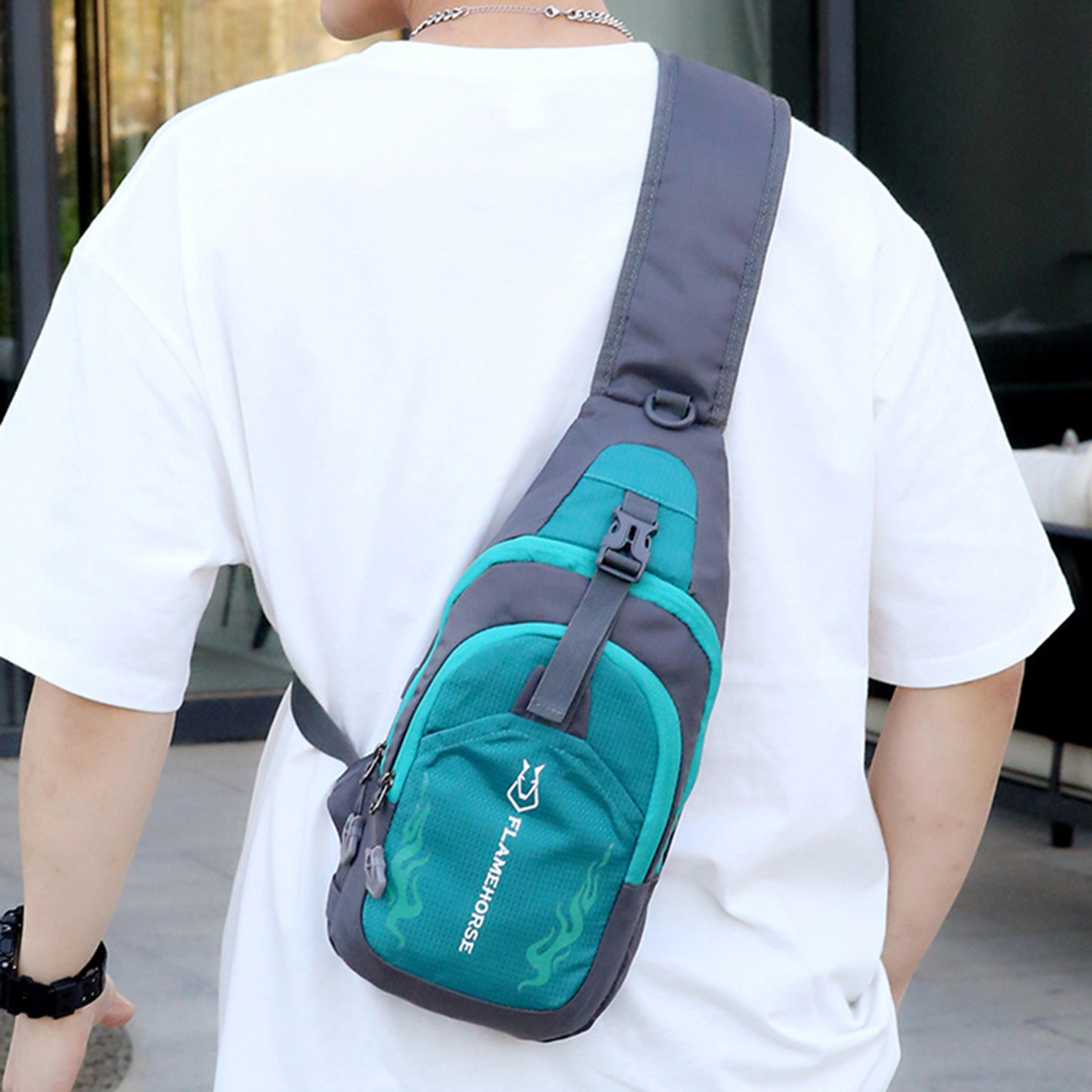 urbanflex lightweight men sling backpack waterproof crossbody chest bag for travel & sports
