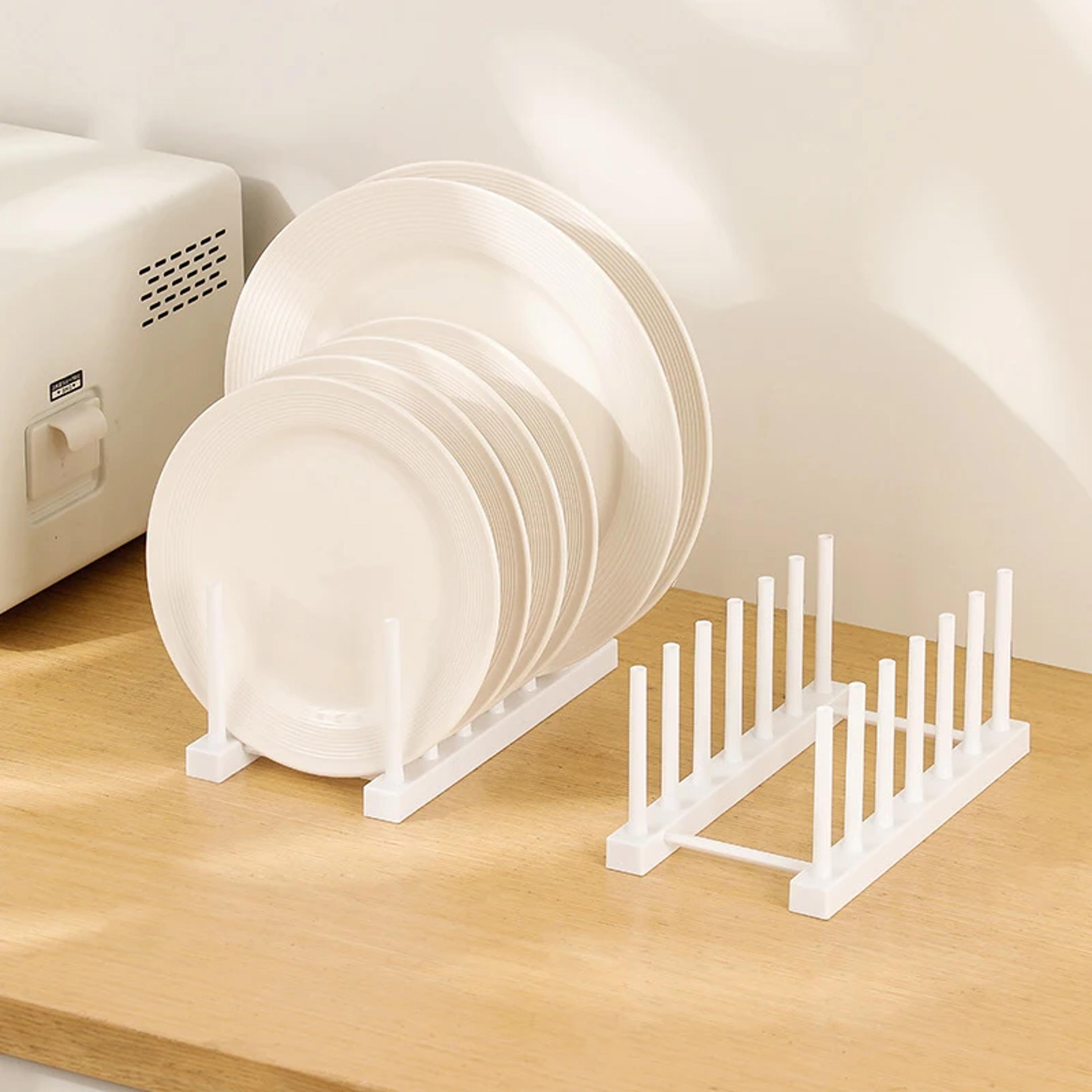 drainease kitchen organizer rack for bowls, lids & utensils