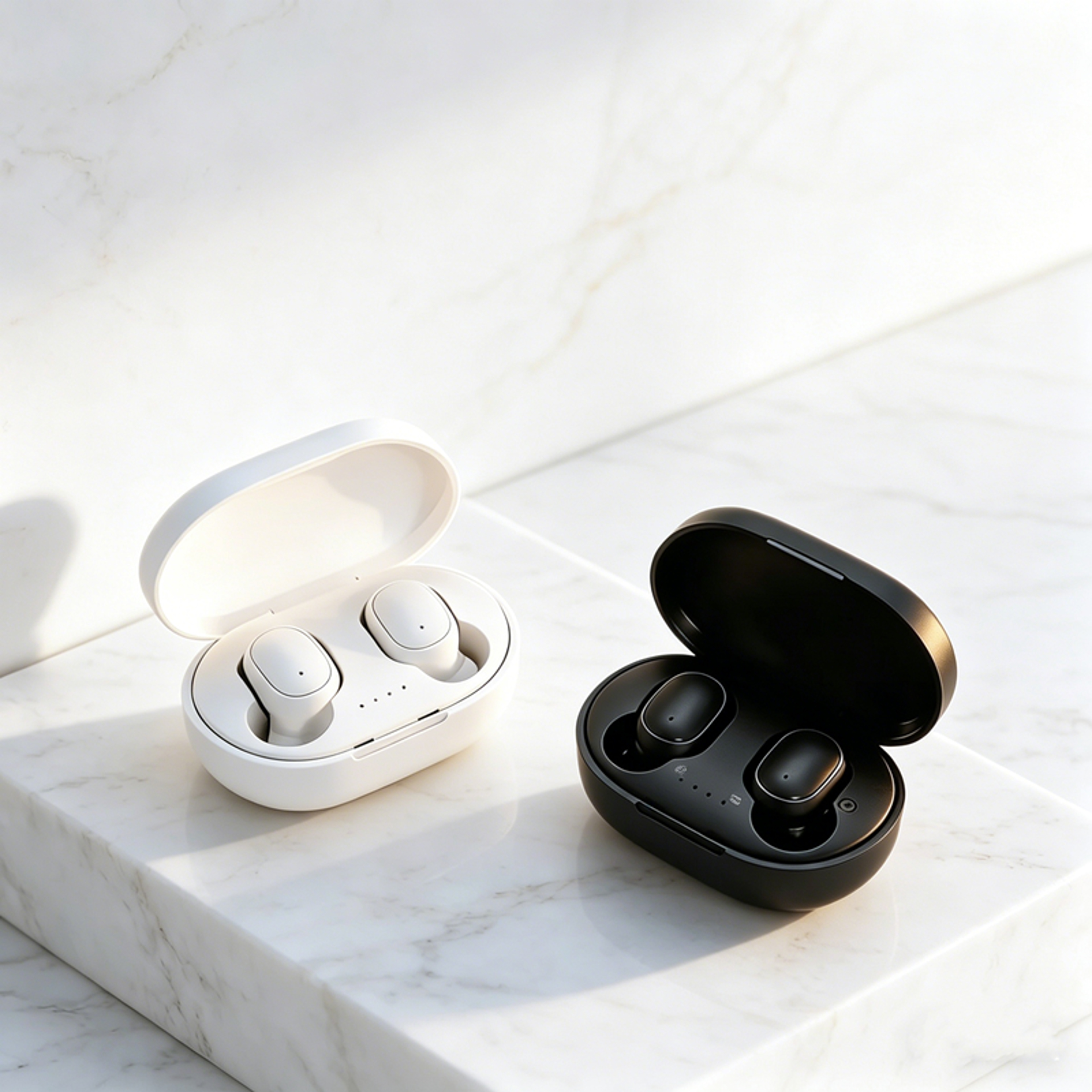 wireless bluetooth earbuds with noise cancelling mic & charging case