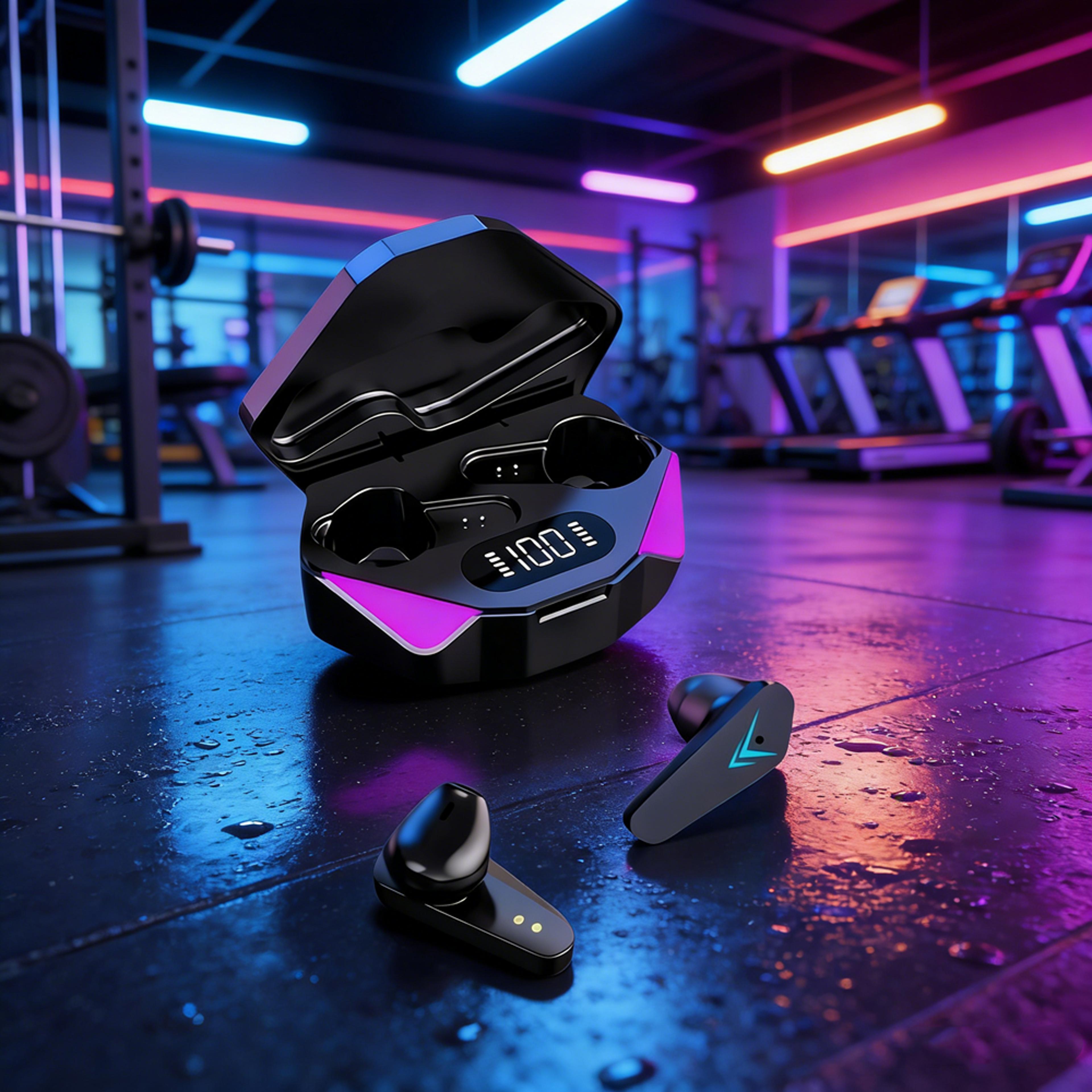 stereo gaming earbuds wireless bluetooth earphones with deep bass & low latency