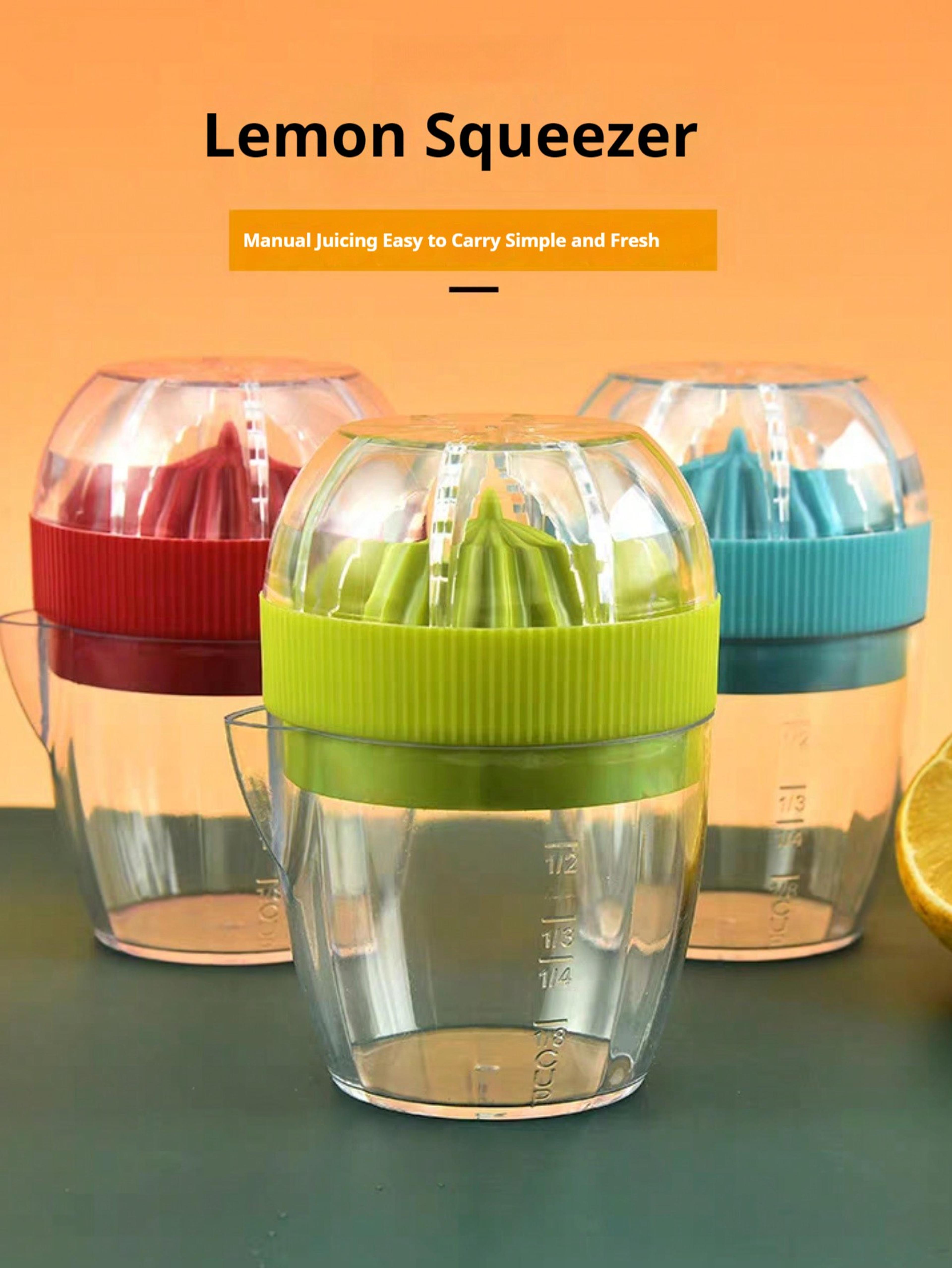 freshpress manual citrus juicer cup for lemon, orange & grapefruit