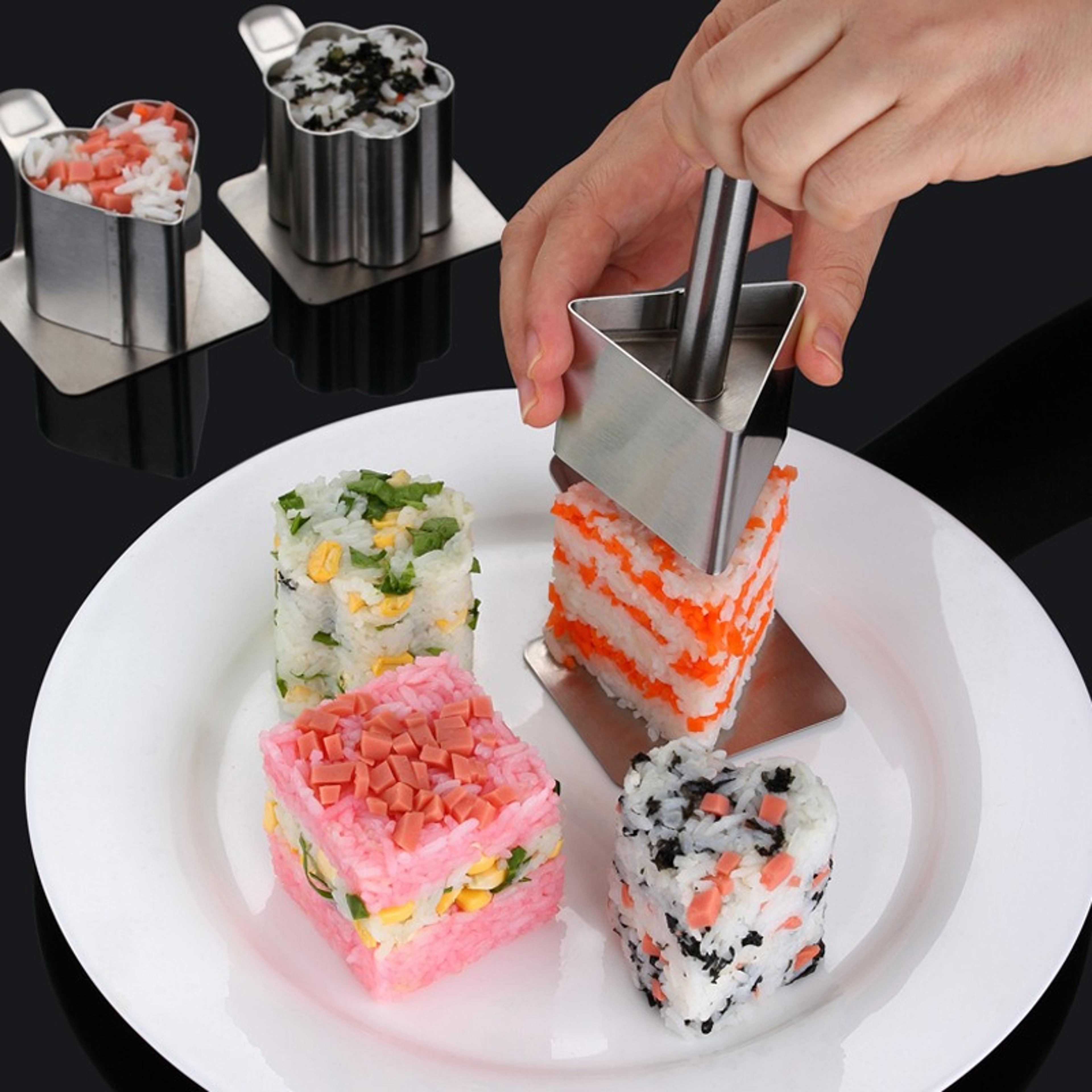 stainless steel sushi rice ball mold for bento lunches and kids meals