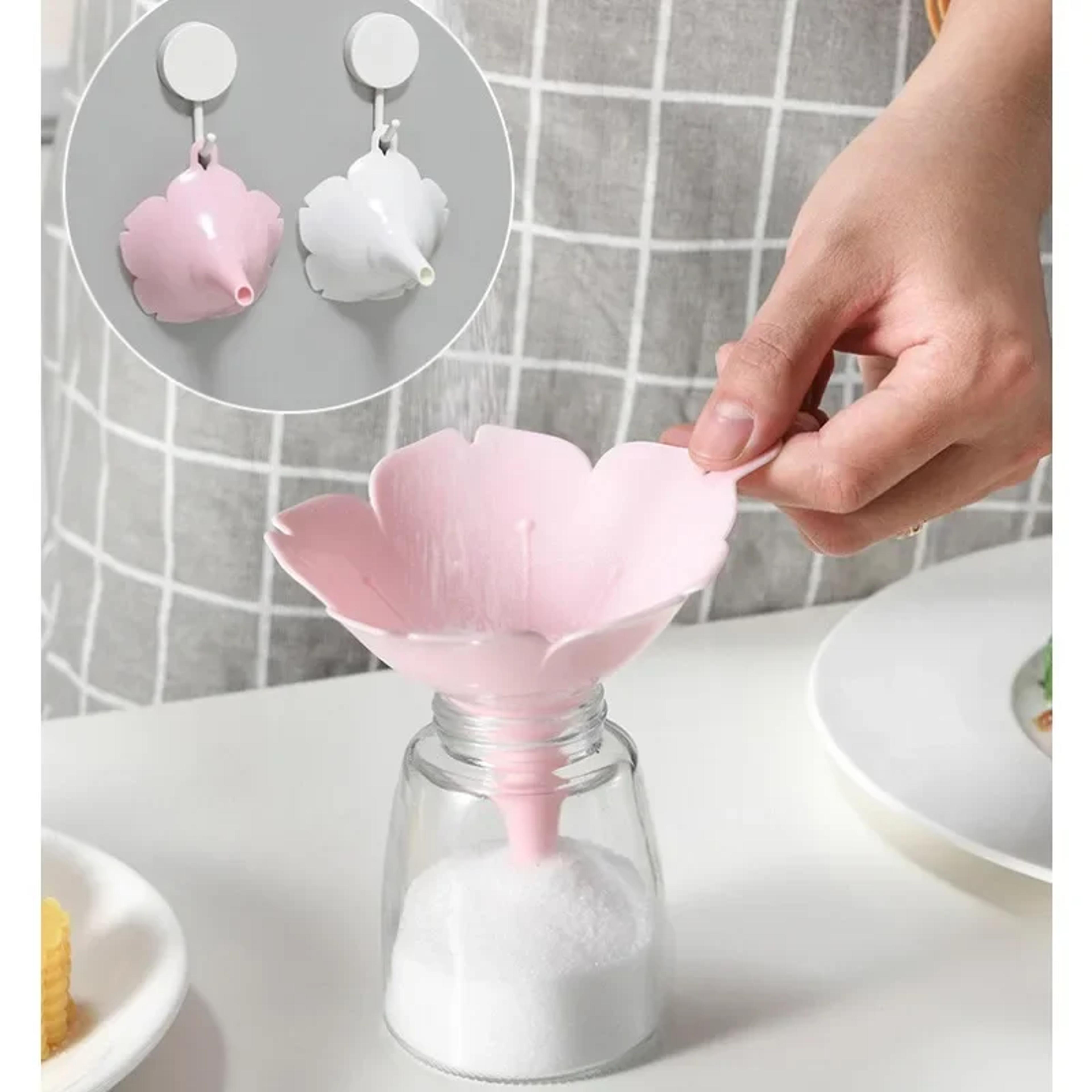 cherry blossom kitchen funnel set for oil, powder & liquid transfer
