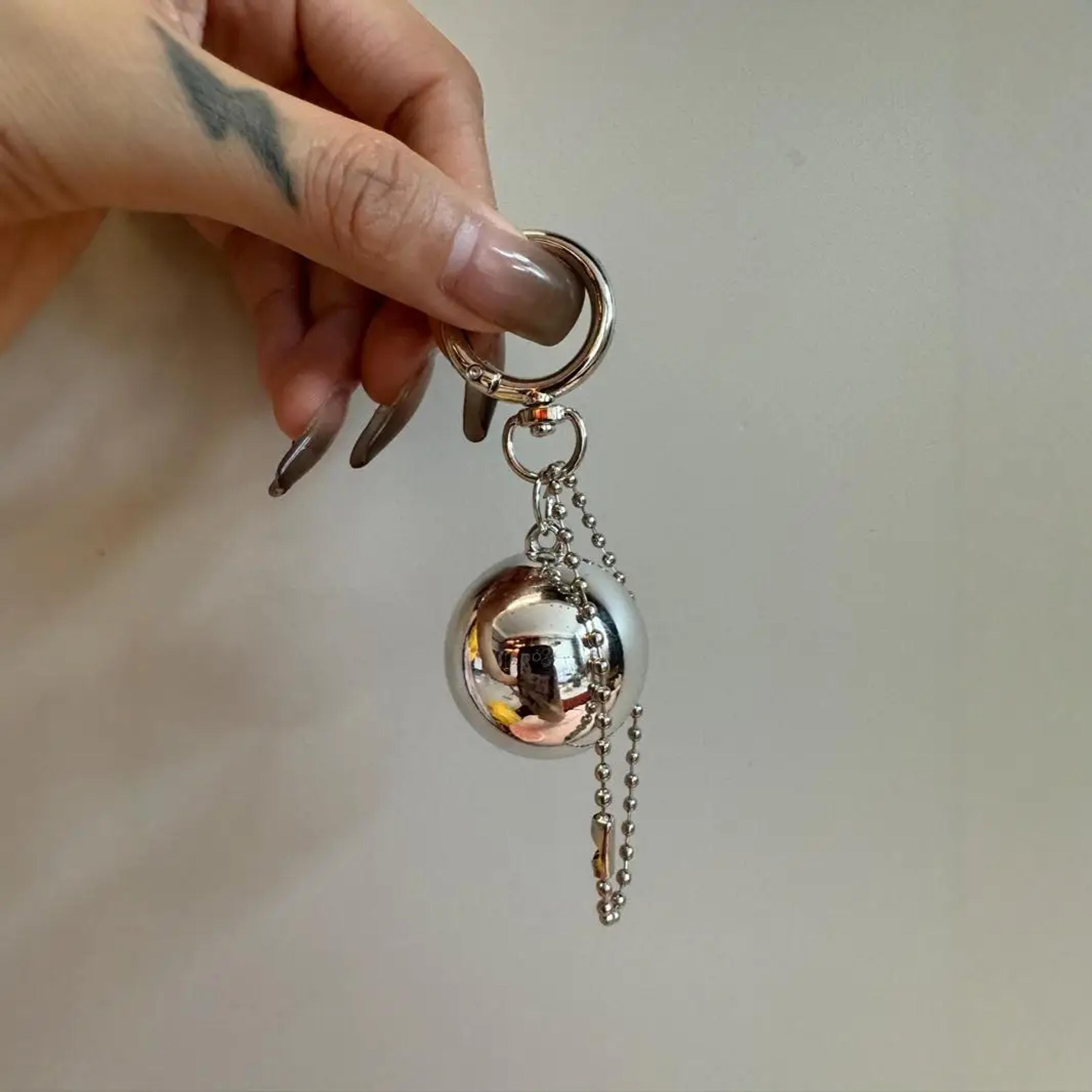 korean metal big ball key & bag pendant for car & accessories