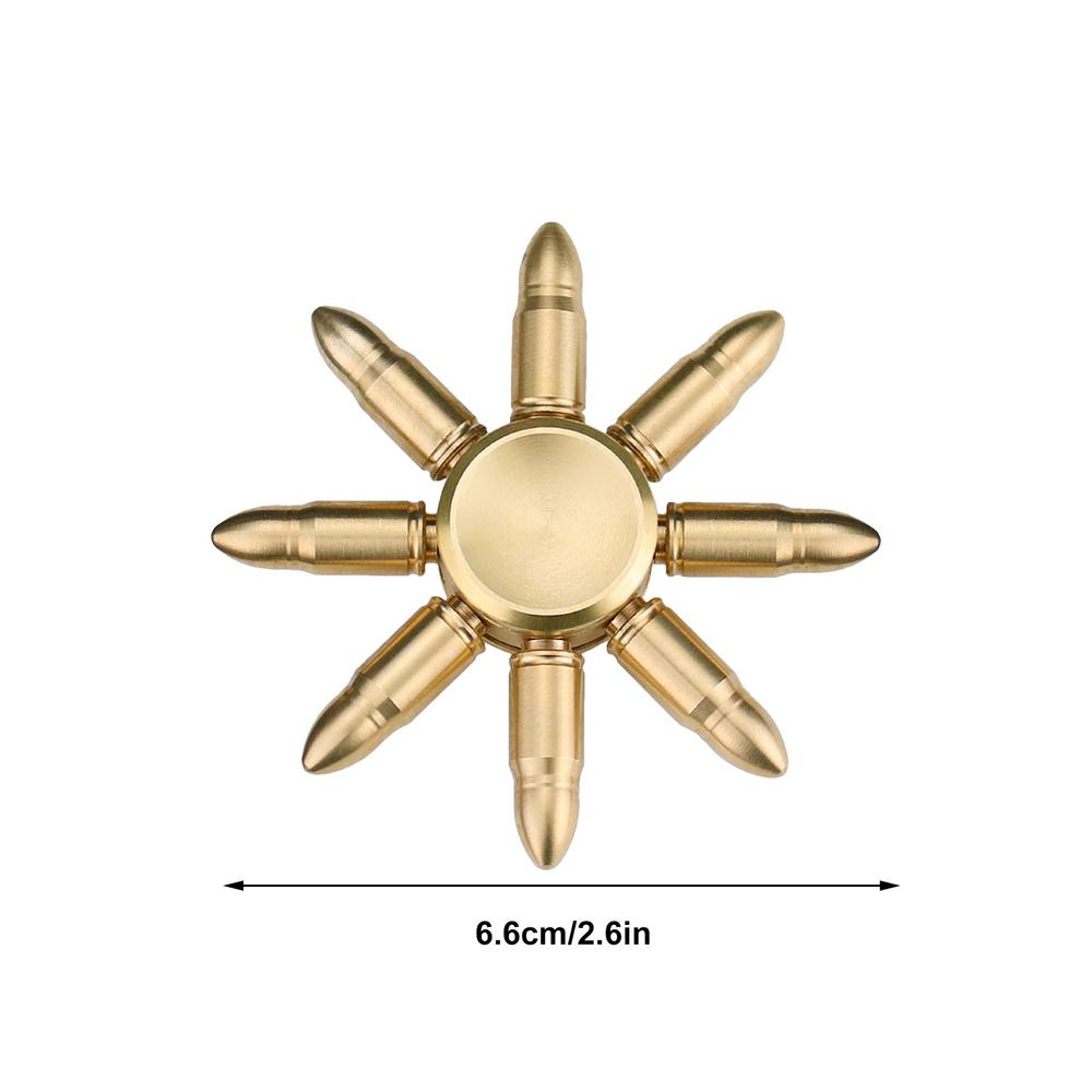 brass bullet hand spinner – stress relief fidget toy