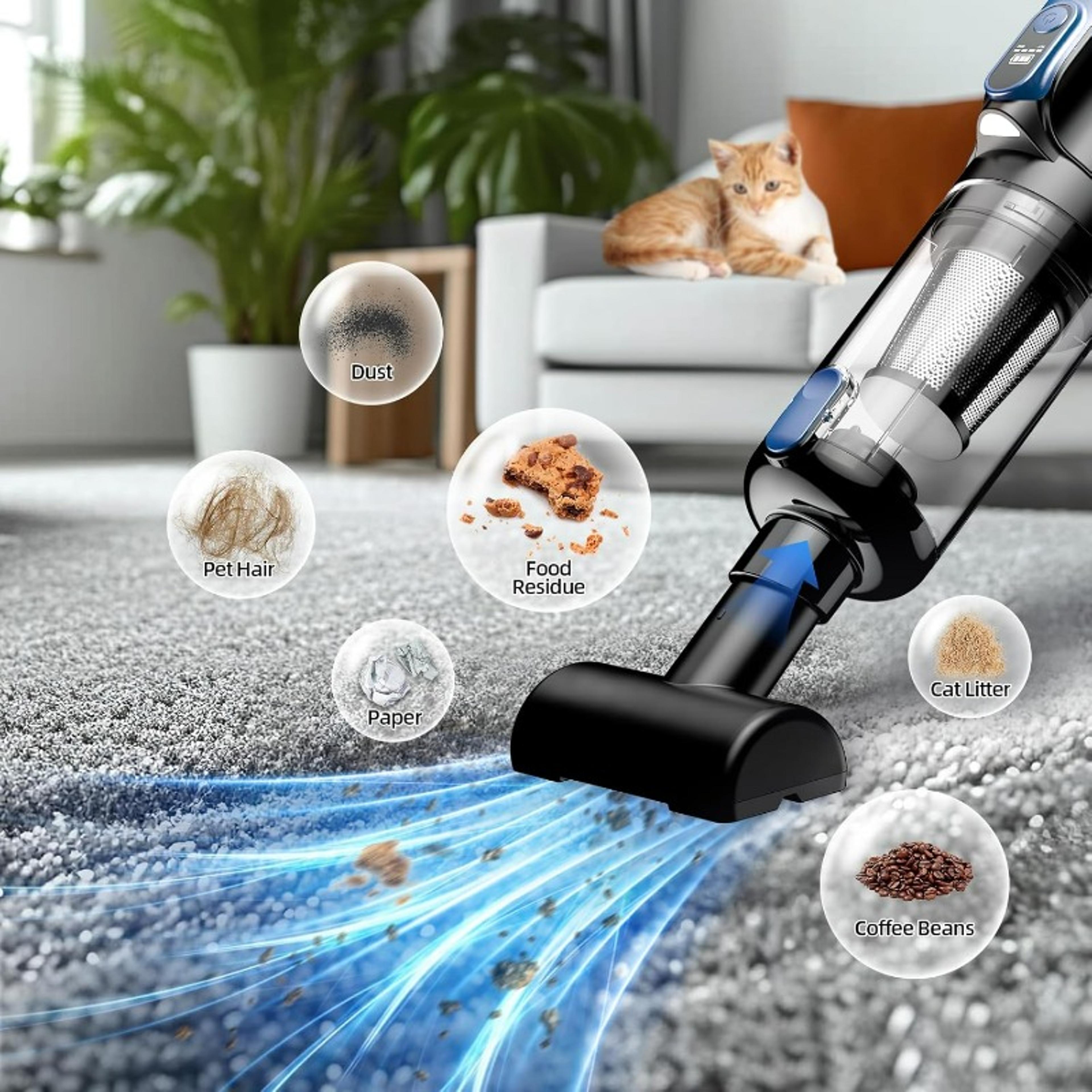portable cordless car vacuum cleaner – strong suction handheld