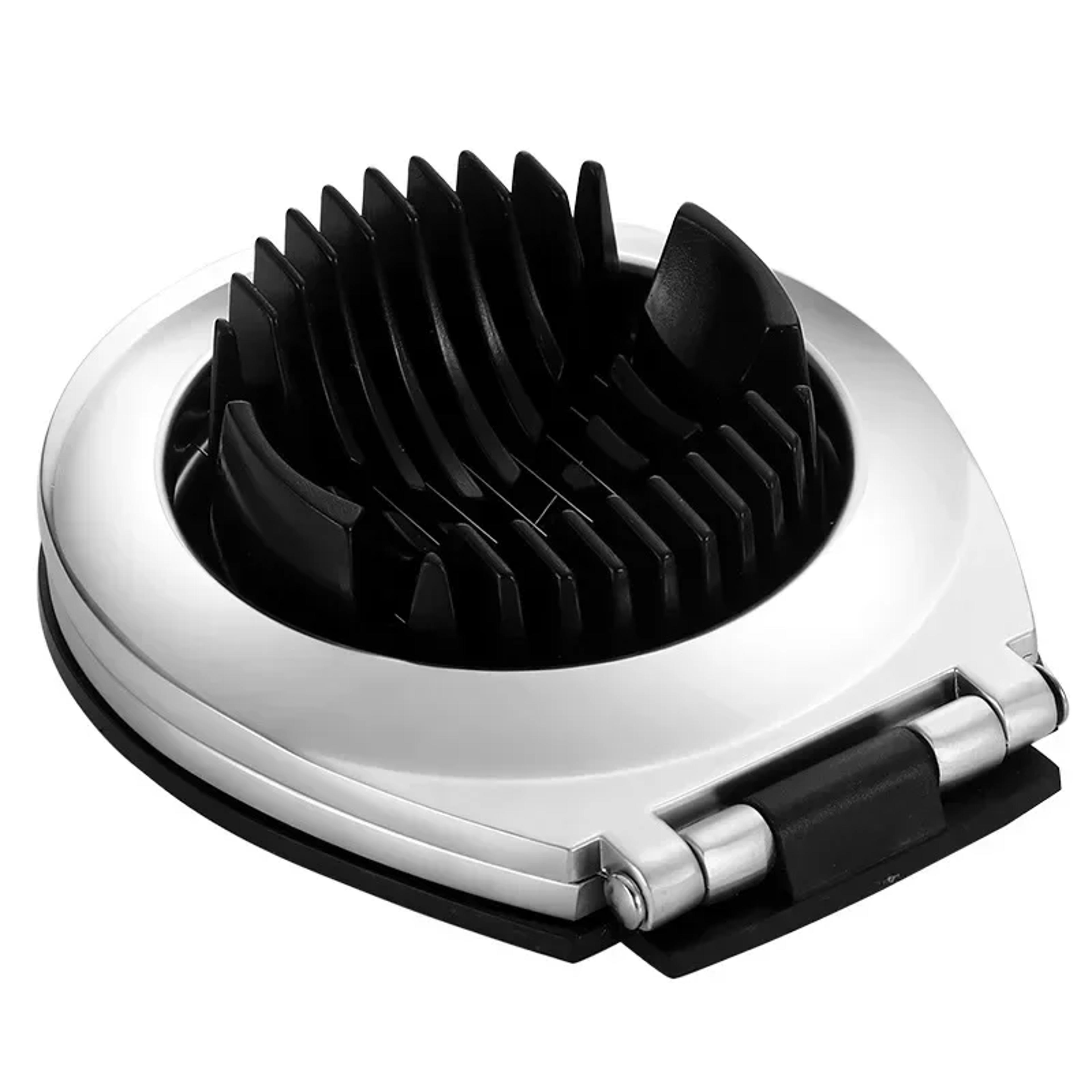 egg slicer with stainless steel wires for perfect round slices & wedges
