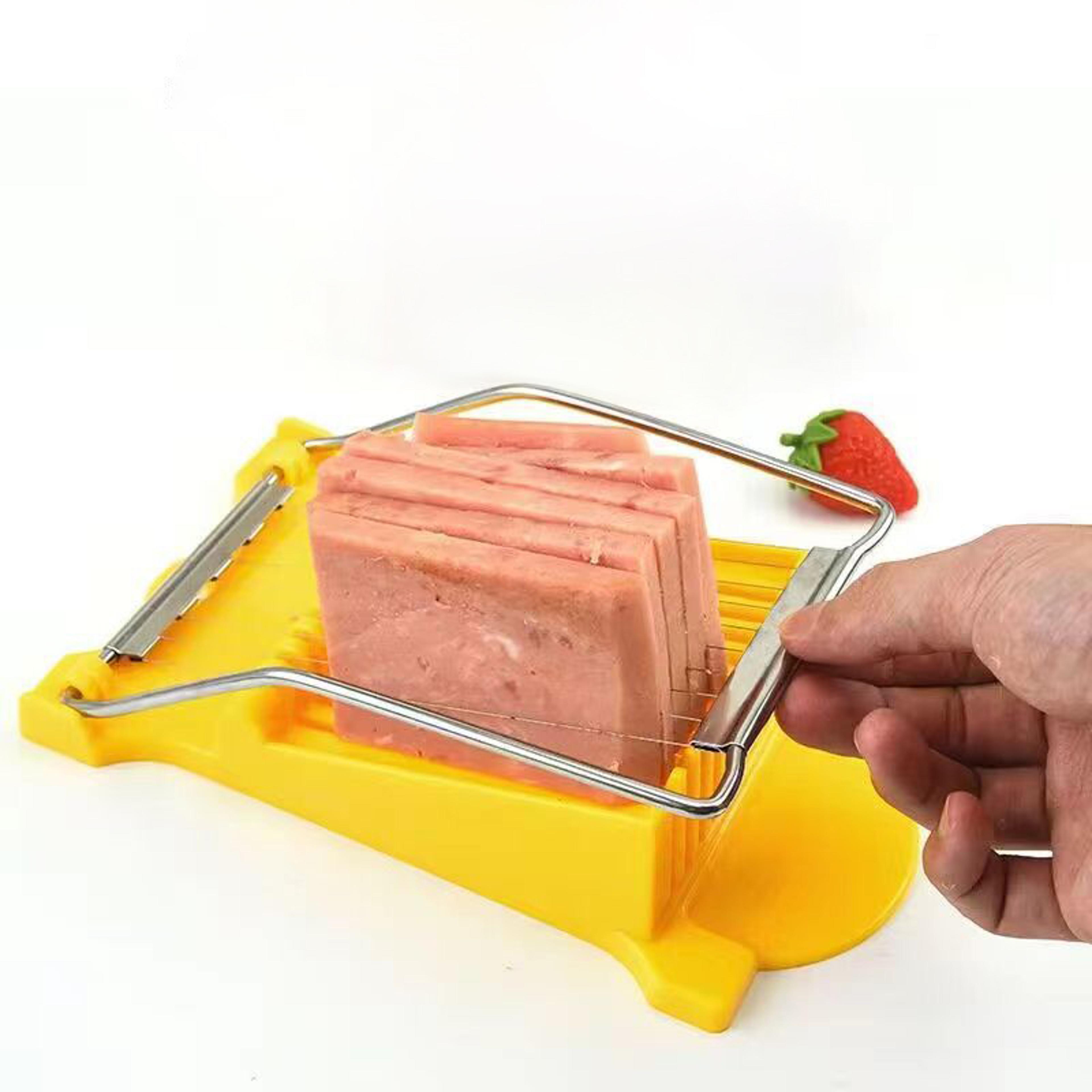 precisionslice stainless steel egg & fruit slicer for luncheon meat, cheese and bananas