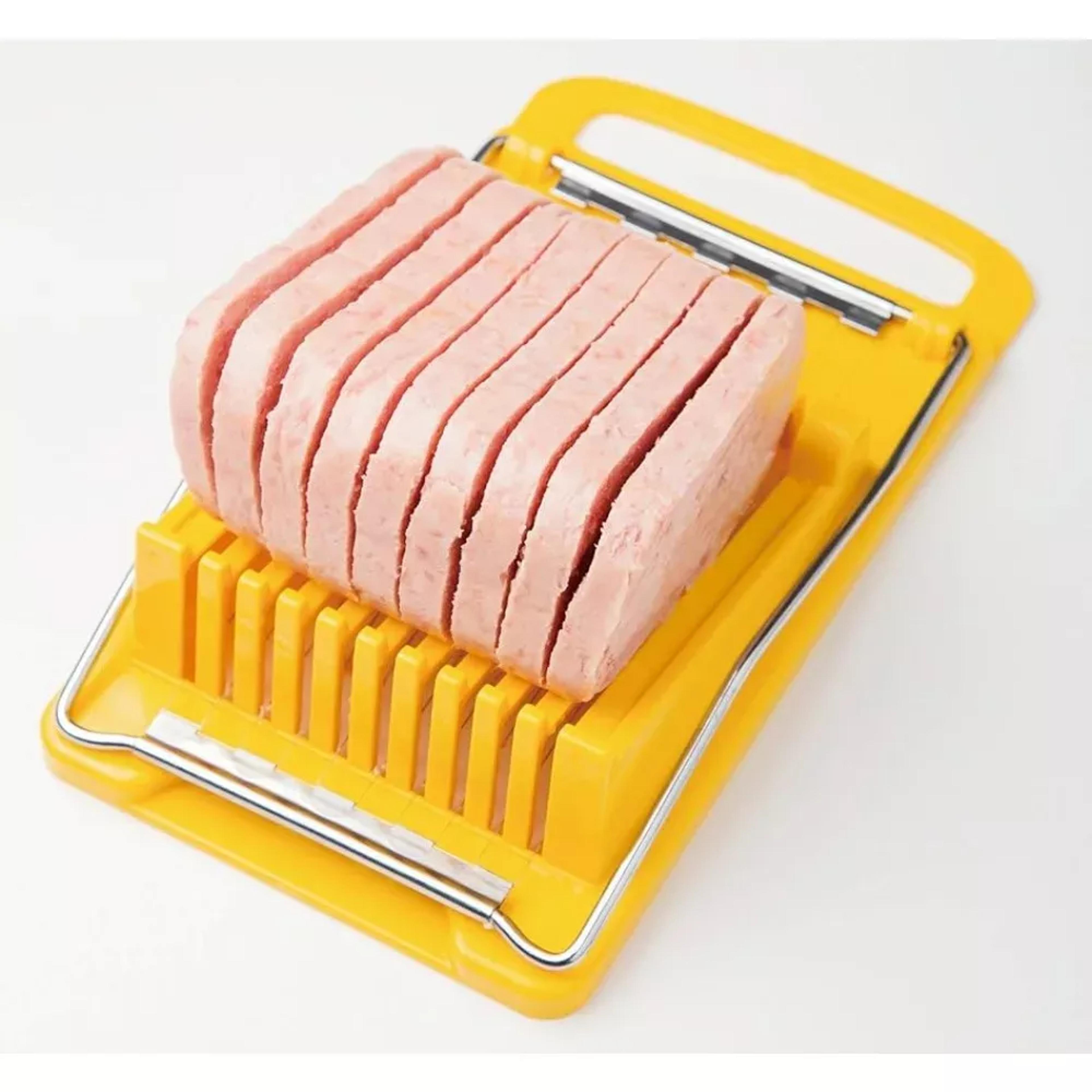 slicemaster stainless steel luncheon meat slicer for eggs, cheese & vegetables
