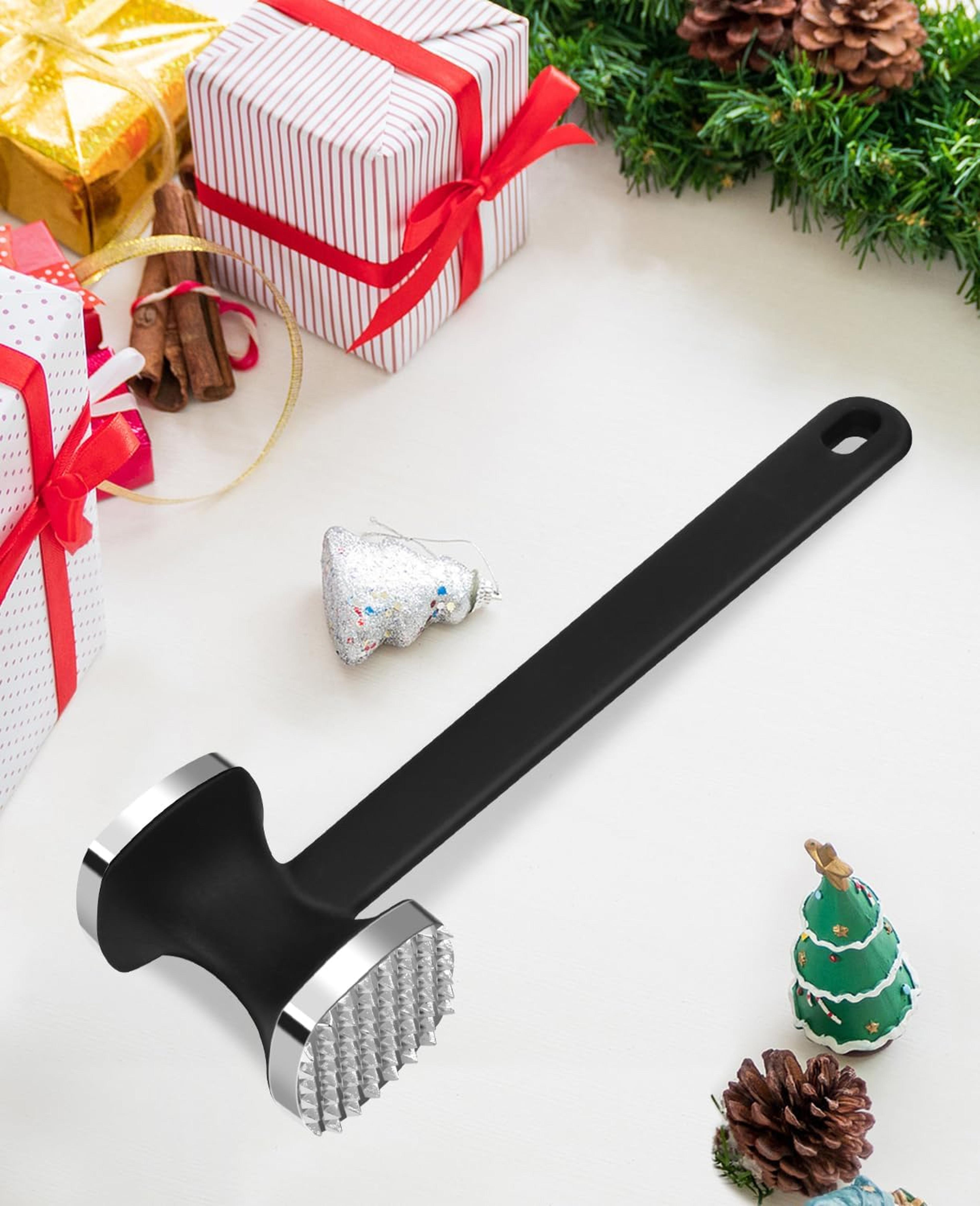stainless steel meat tenderizer hammer for steak, beef & poultry