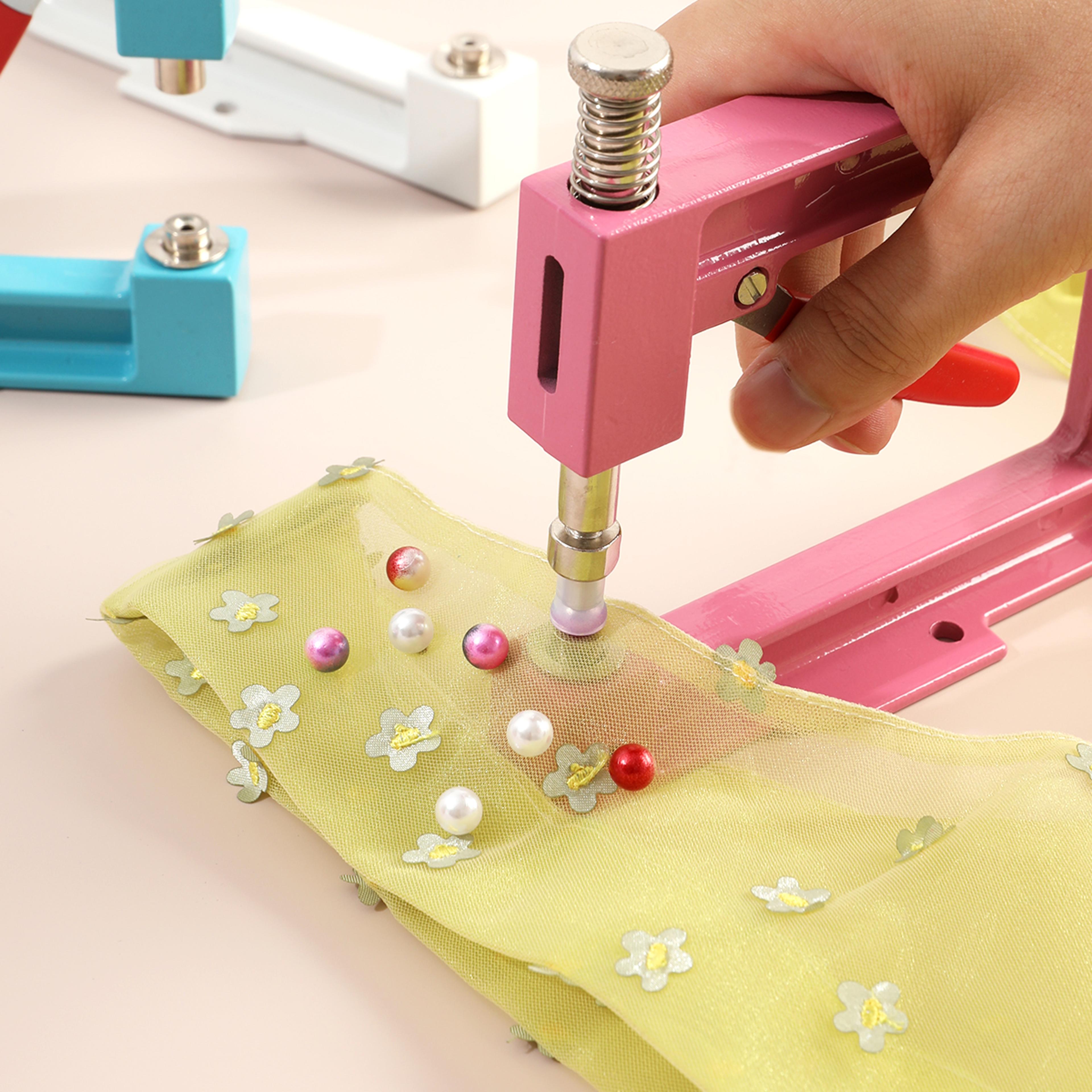professional pearl setting machine kit for diy clothing, hats & fashion accessories