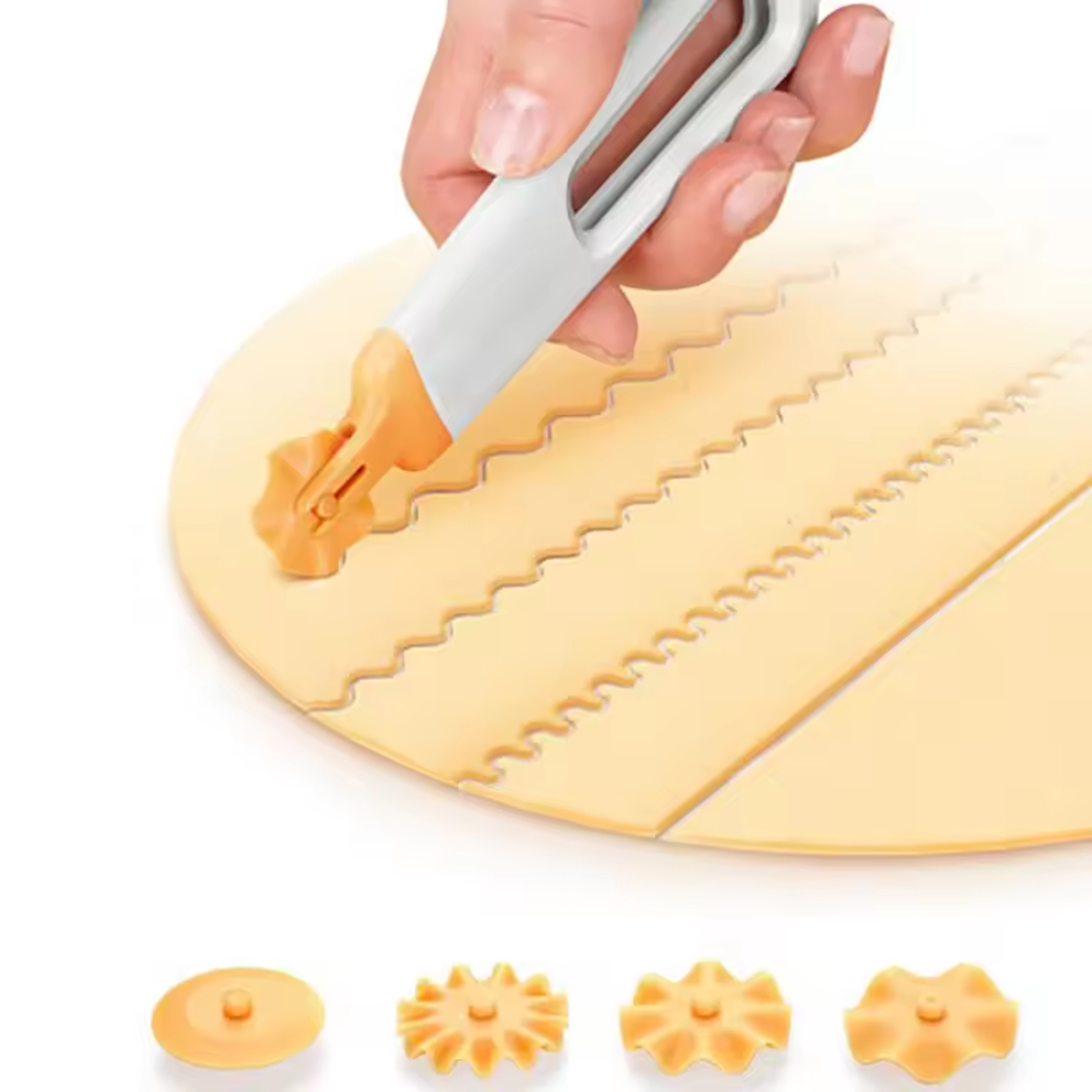 multi wheel dough cutter wheel for cookies, pizza & pastry baking