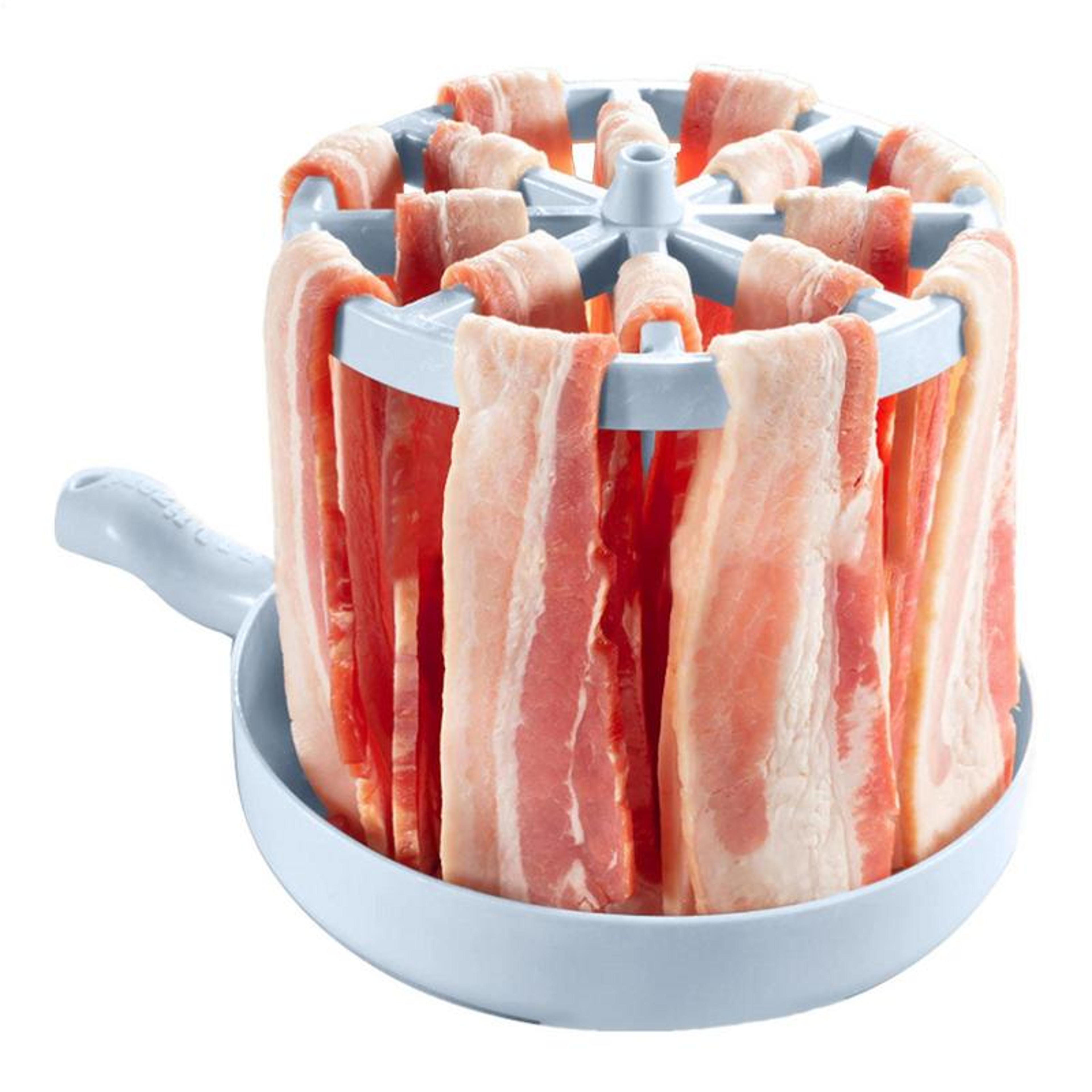 crispywave microwave bacon cooker tray with grease catcher