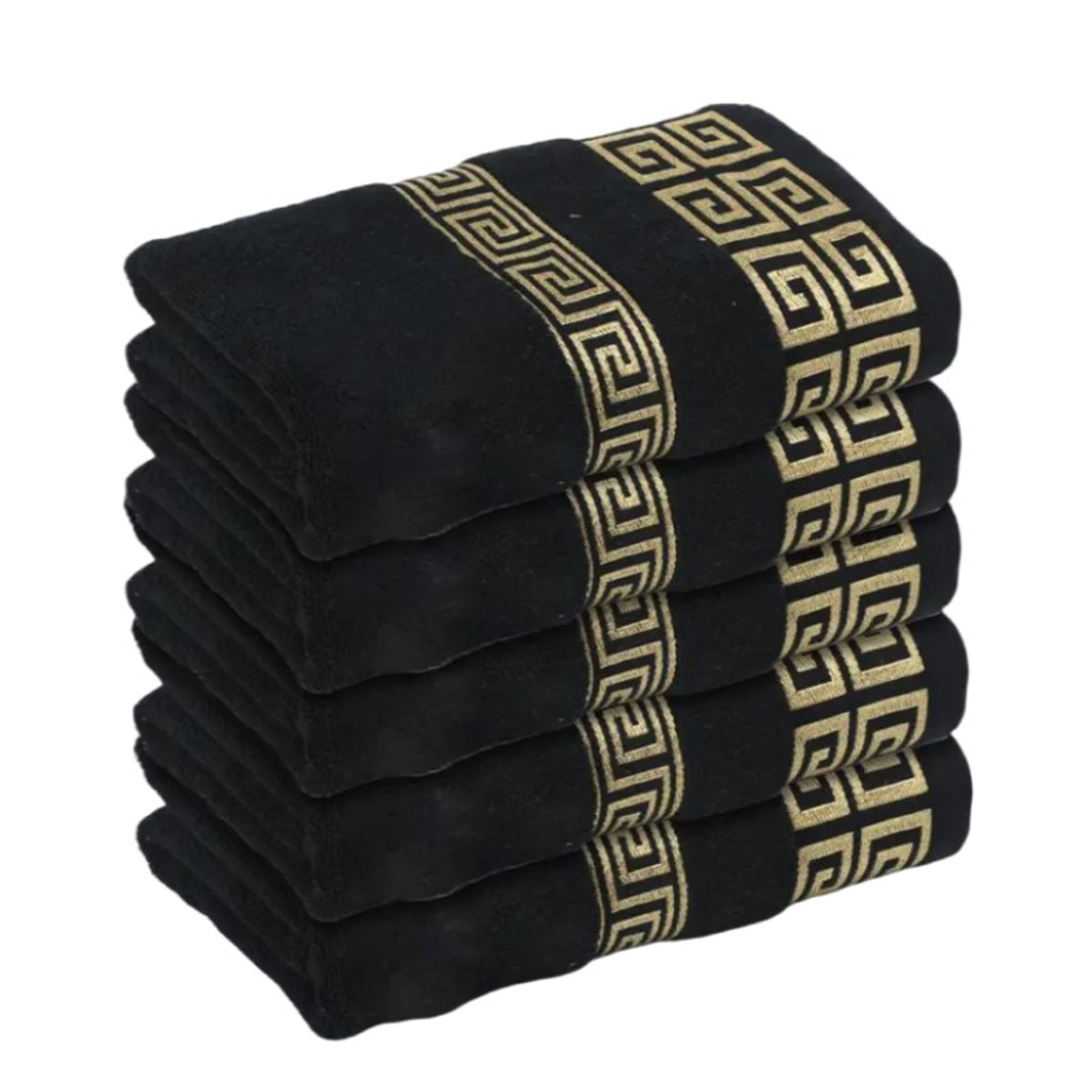 luxury embroidered cotton bath towel set hotel quality soft absorbent towels