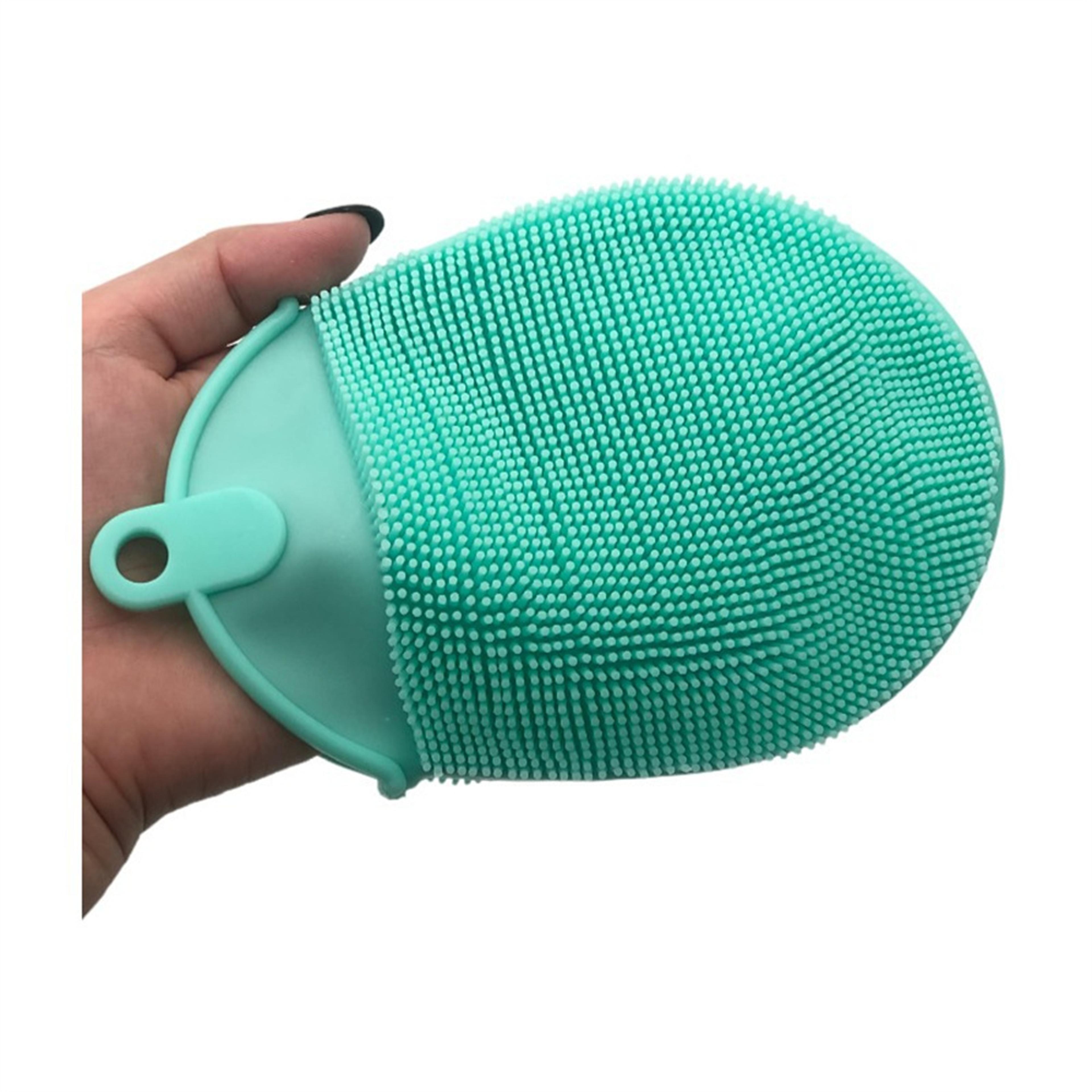 silicone exfoliating bath glove brush for deep skin cleansing & gentle massage