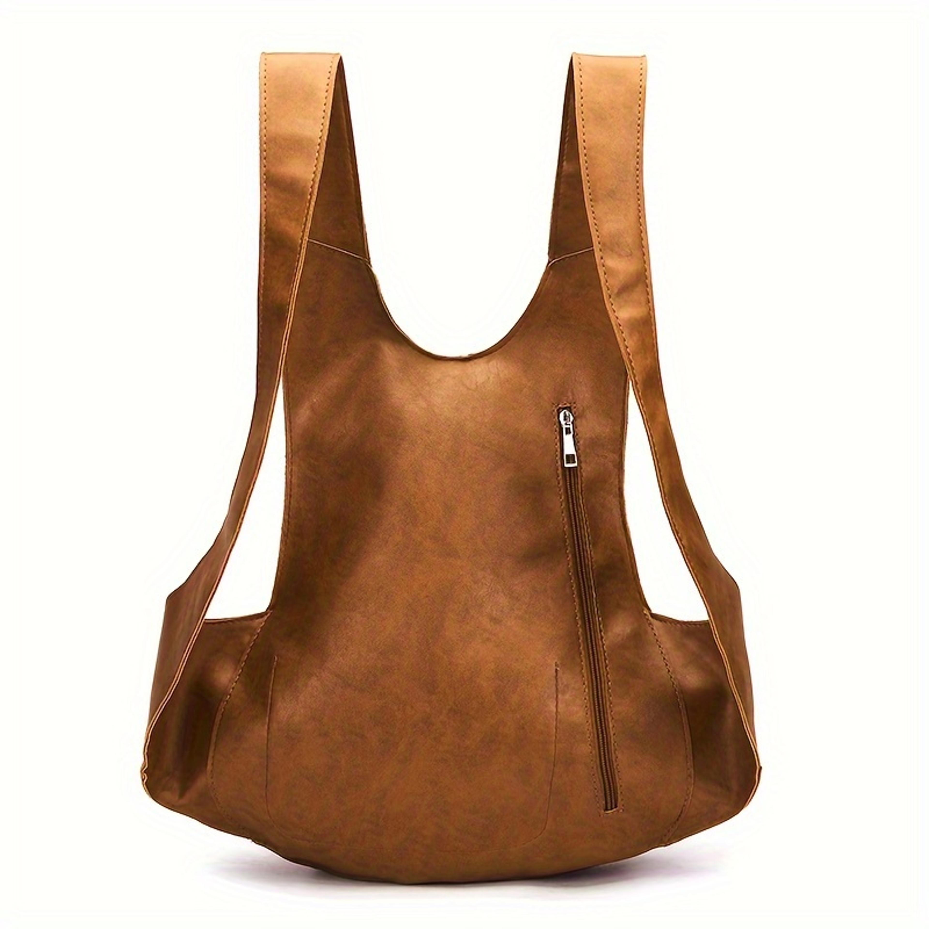 vintage waterproof leather backpack for men & women travel school daypack