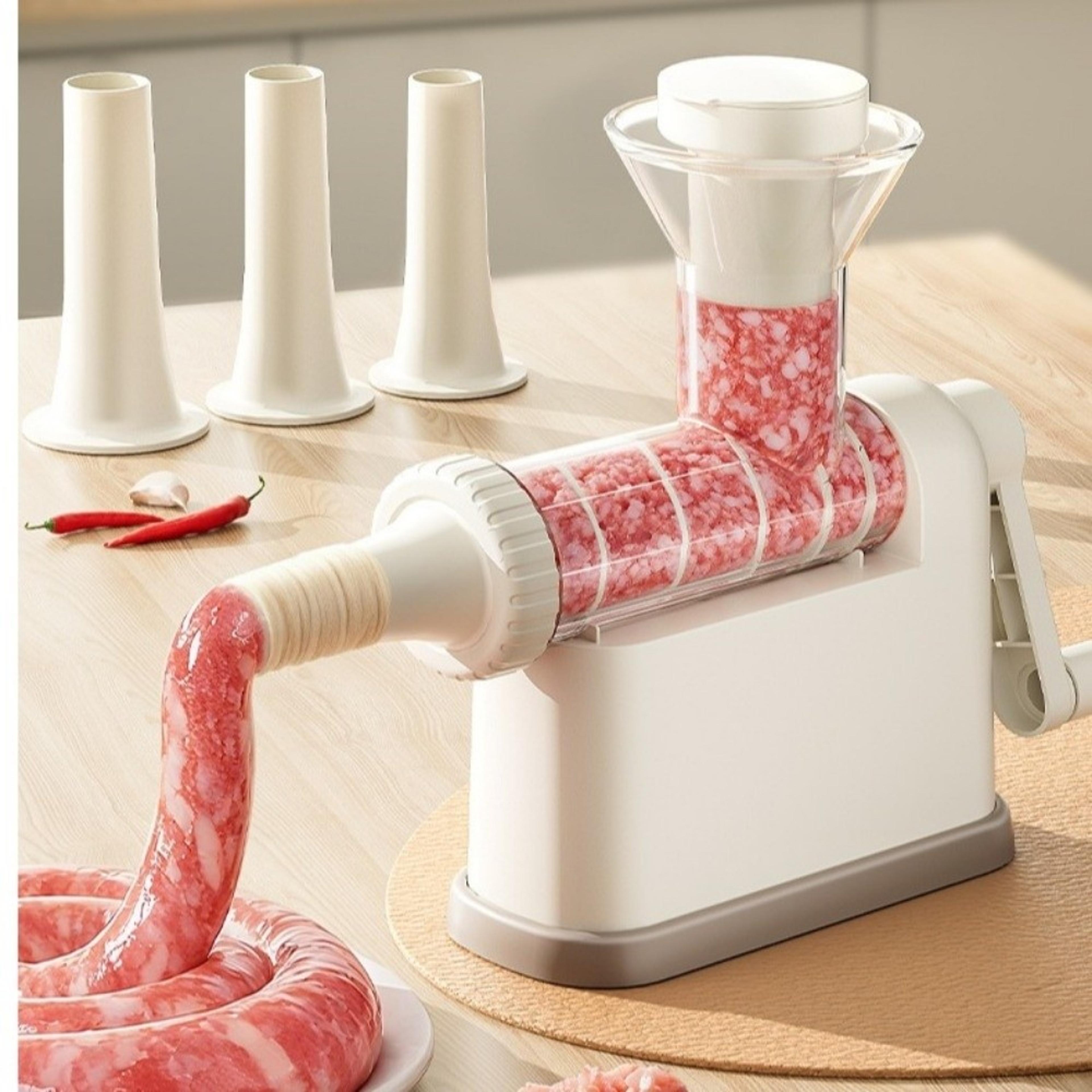 premium manual sausage stuffer with nozzles large capacity homemade sausage maker