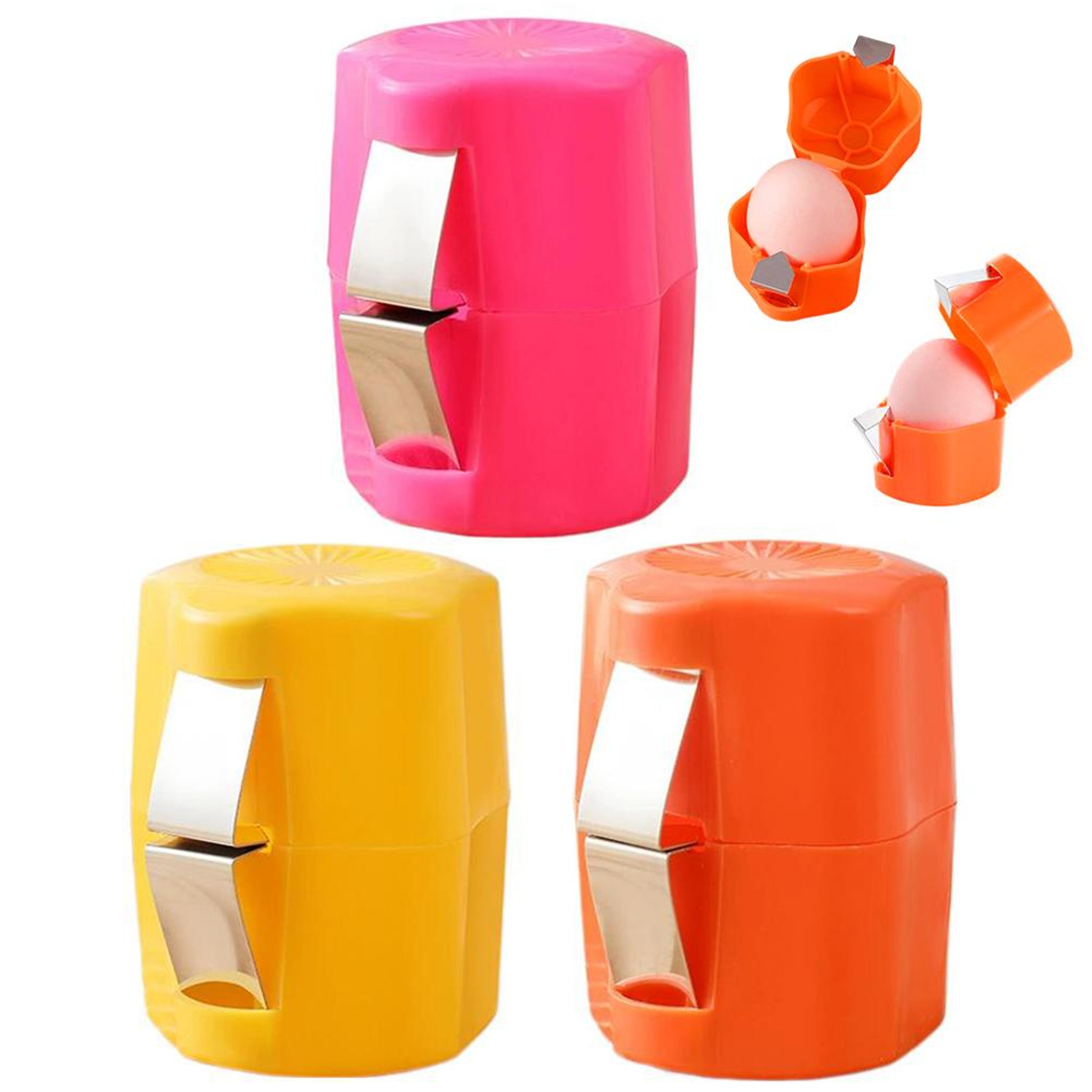 precisionpress egg shell cracker & egg opener tool for clean hard boiled and raw eggs