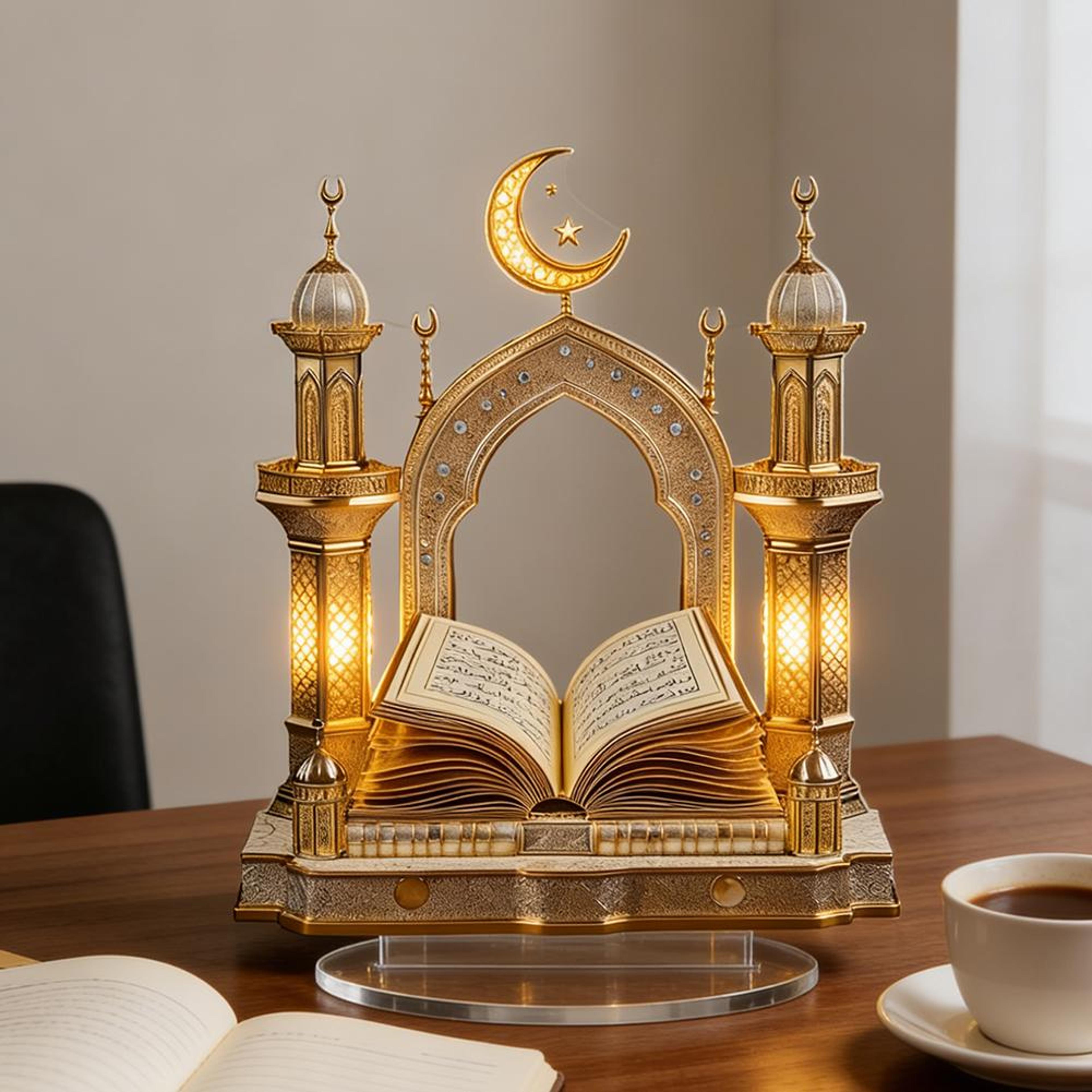 moon palace acrylic castle decor for desk and home display