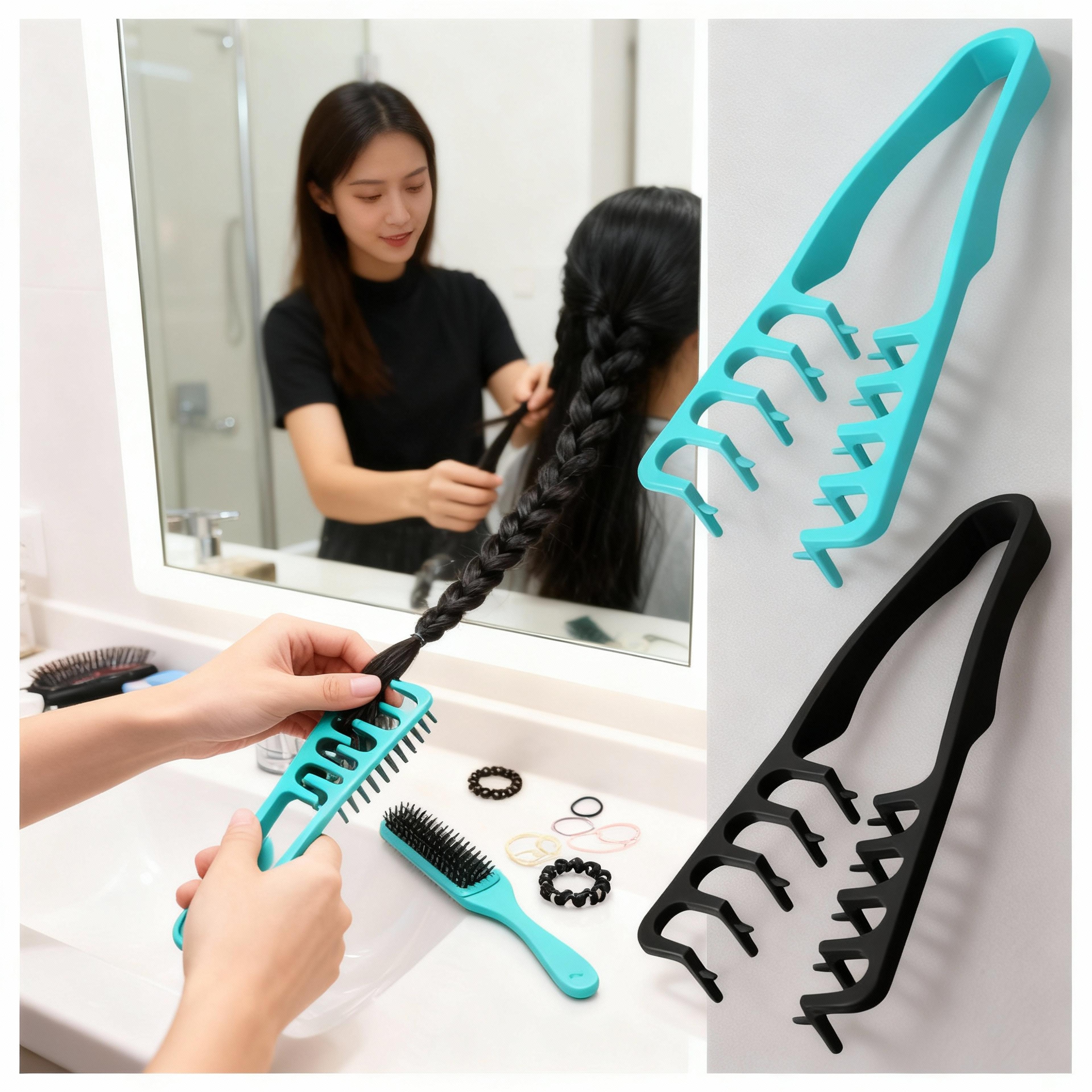 korean volumizing hair comb for fluffy roots & textured styling