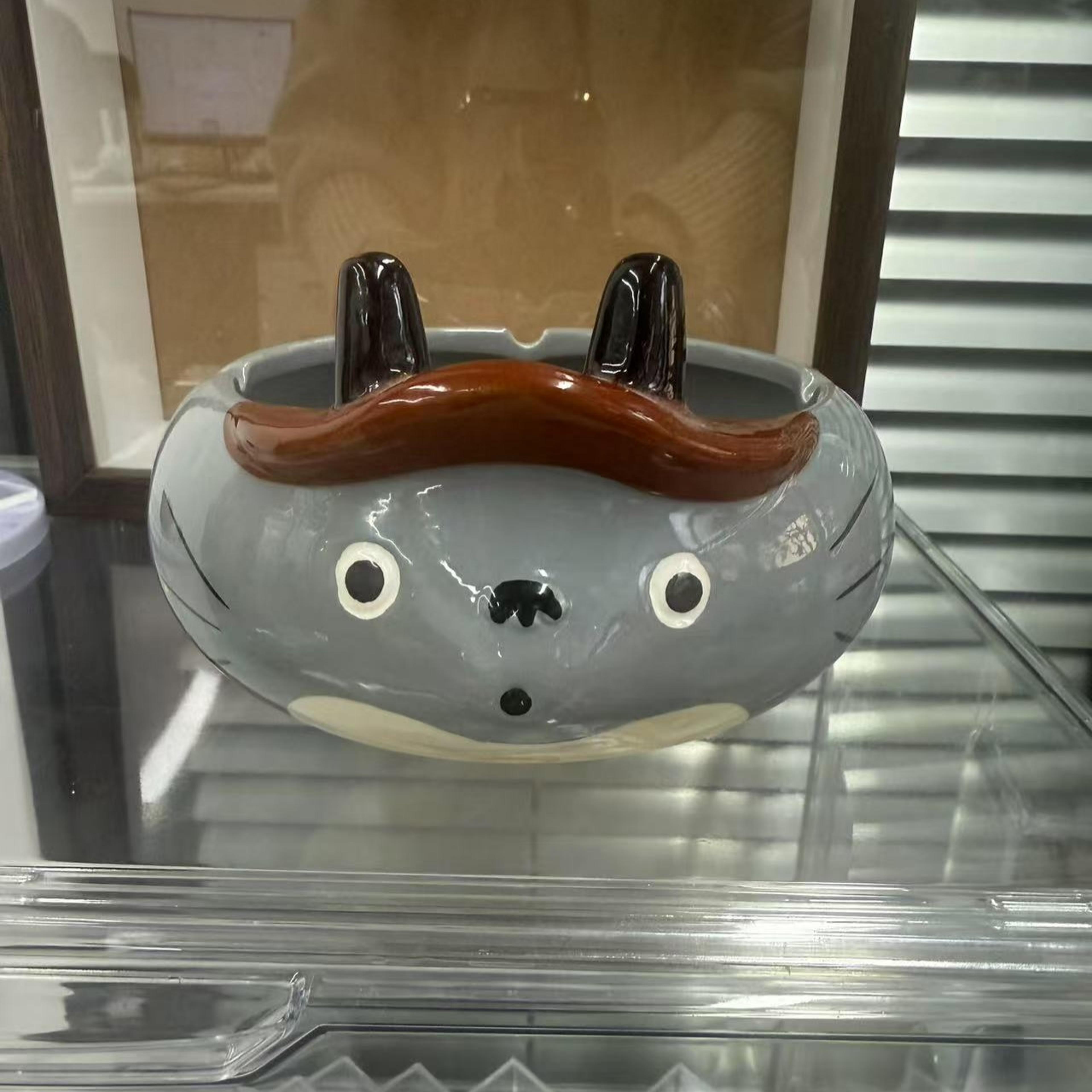 cute animal ceramic ashtray & desk organizer for home office decor