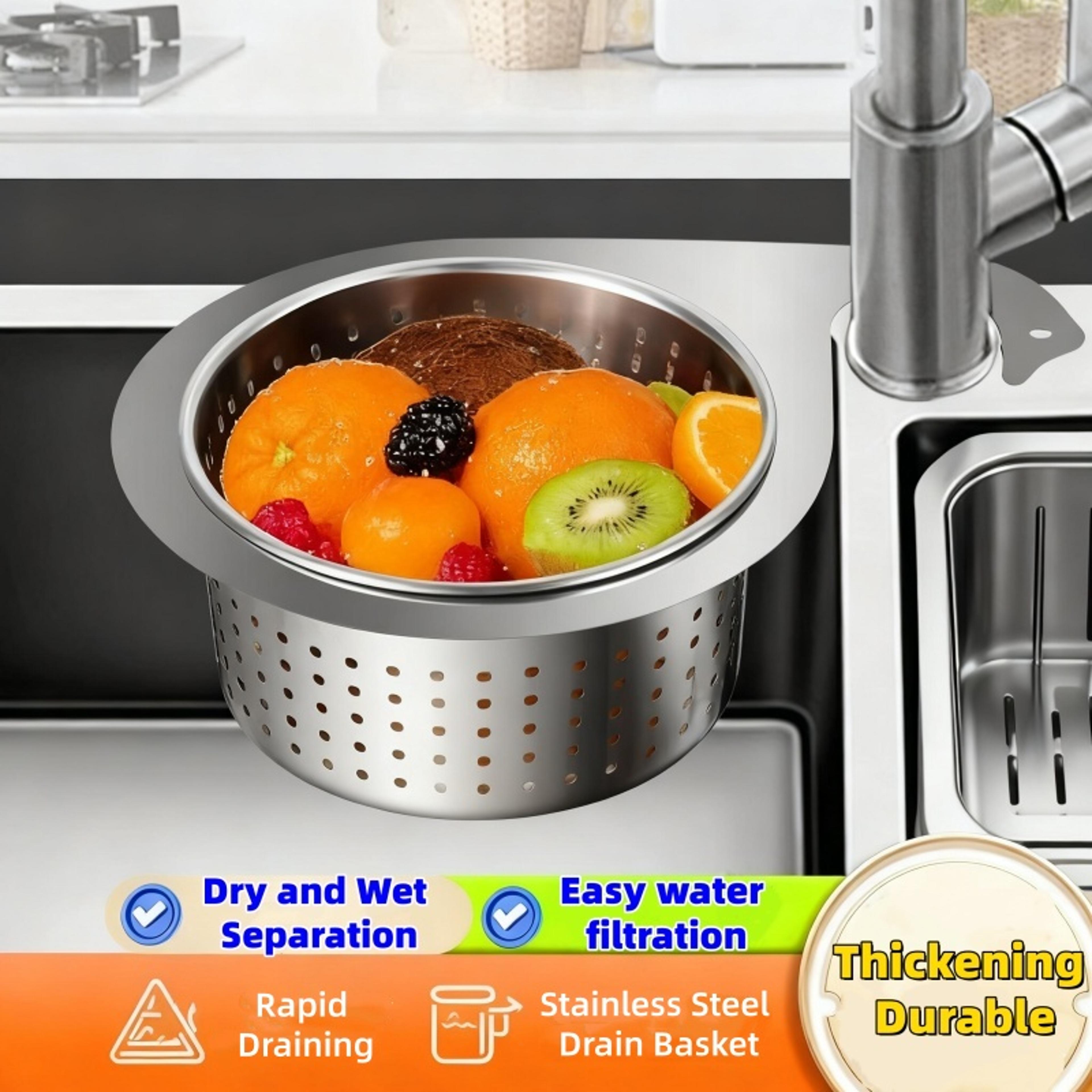 swangrip stainless steel sink strainer basket for kitchen corner drain storage