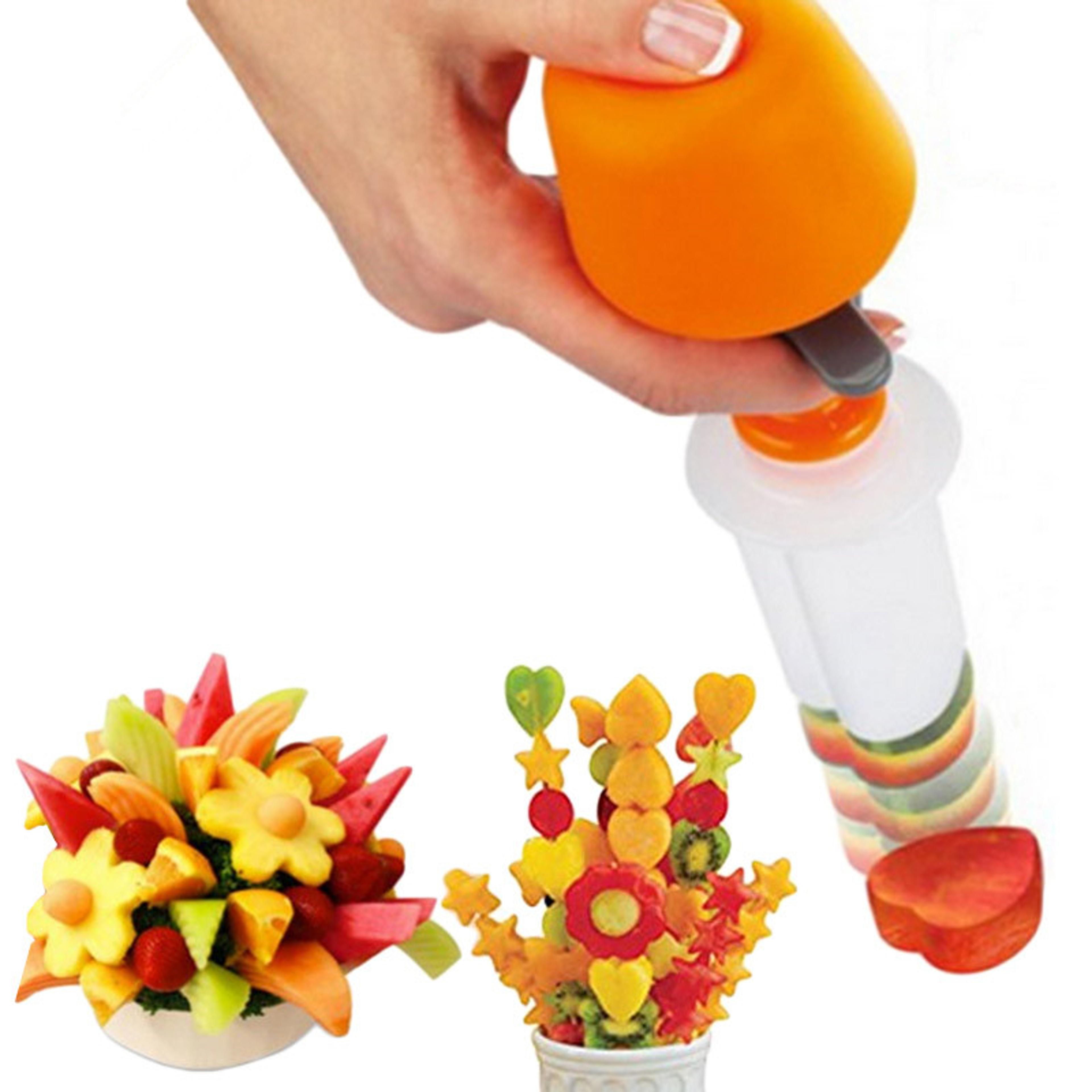 creative veggie shape cutter set for kids lunches and cake decorating