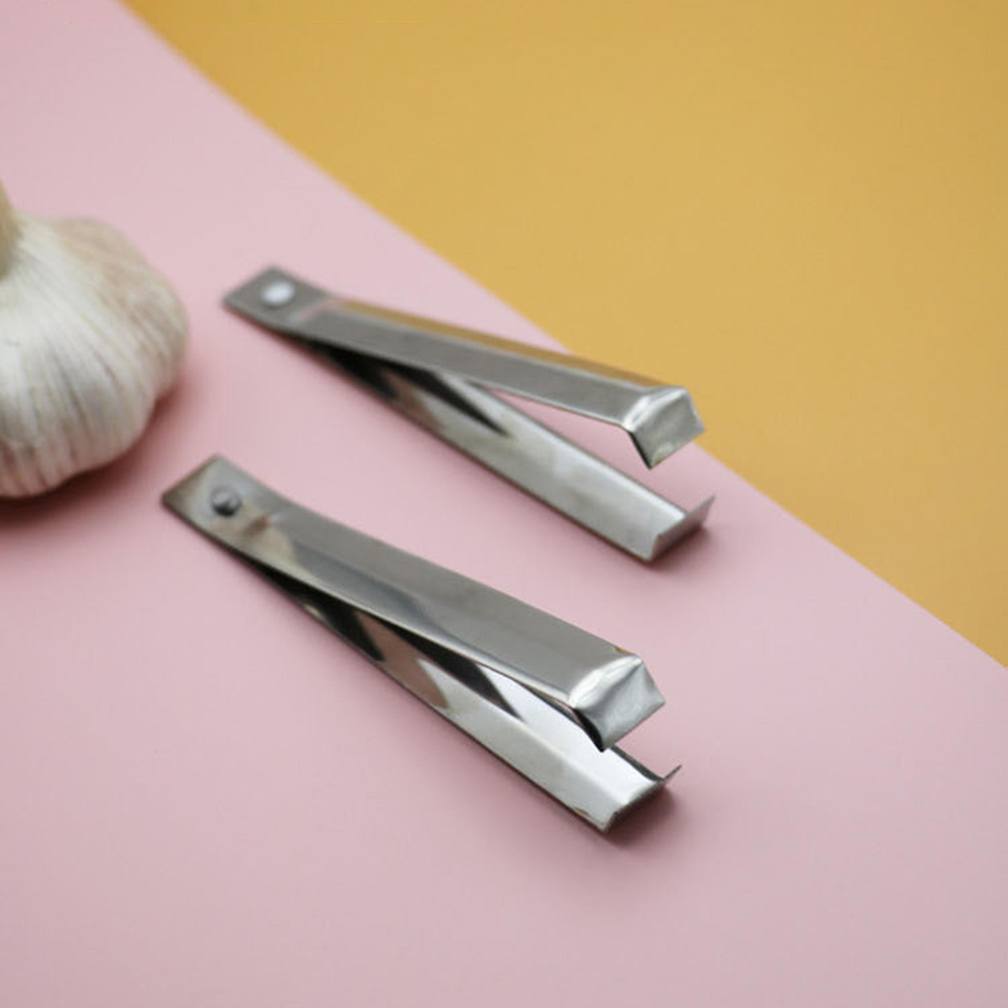 stainless steel garlic peeler & poultry feather remover tool for fast kitchen prep