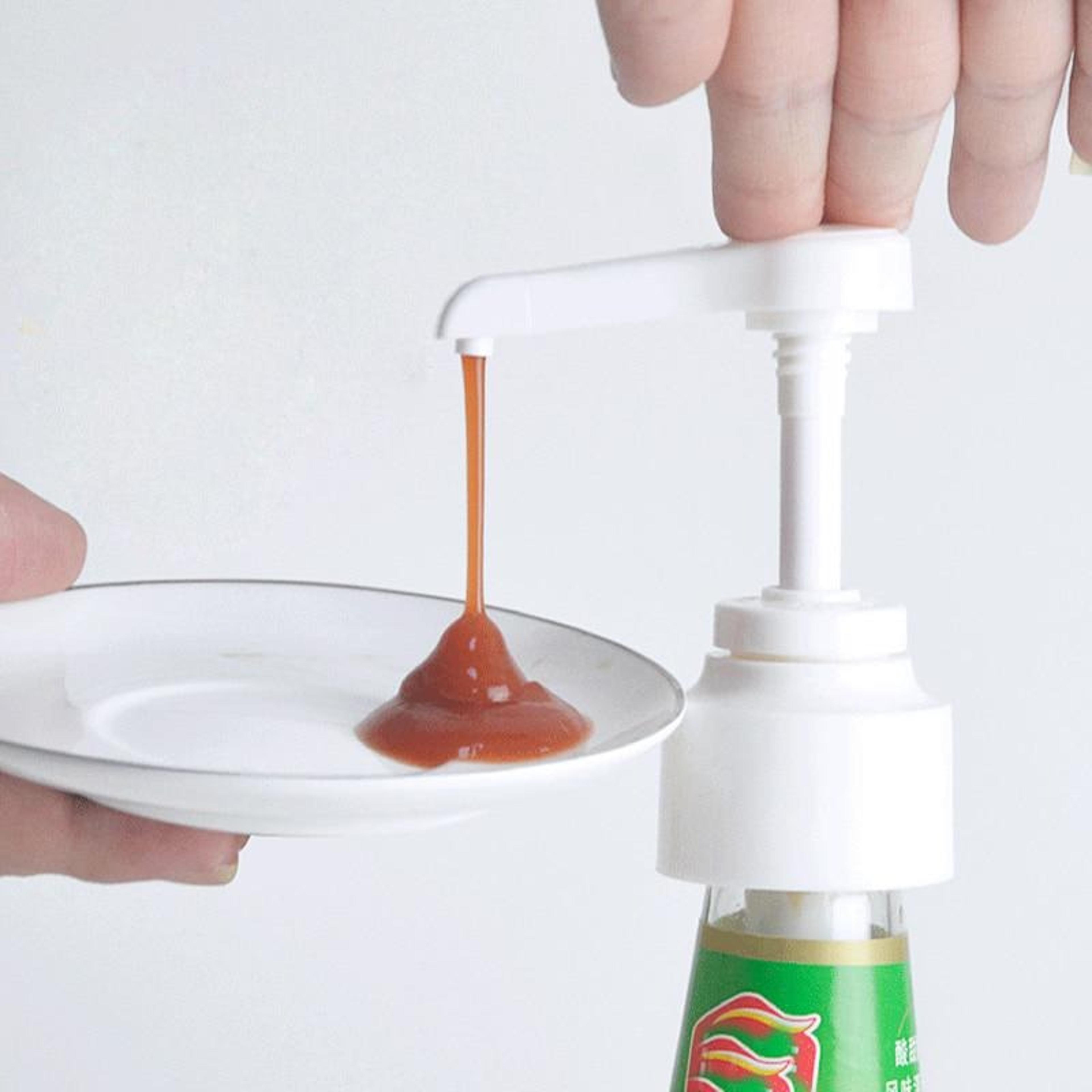 adjustable sauce dispenser pump for ketchup, oyster sauce & vinegar bottles
