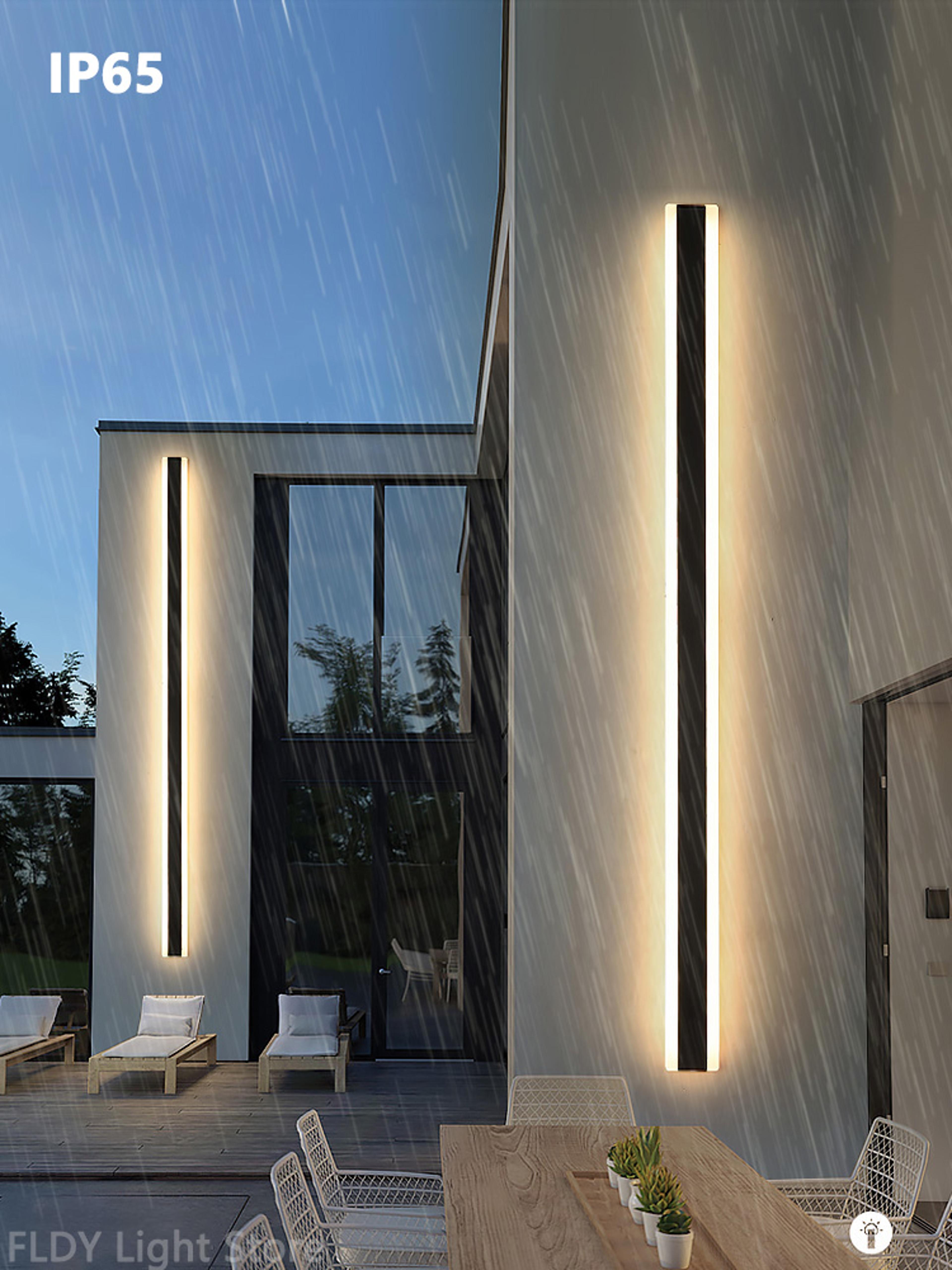 minimalist wall lamps line light, long strip outdoor garden wall lamp for villa background decoration