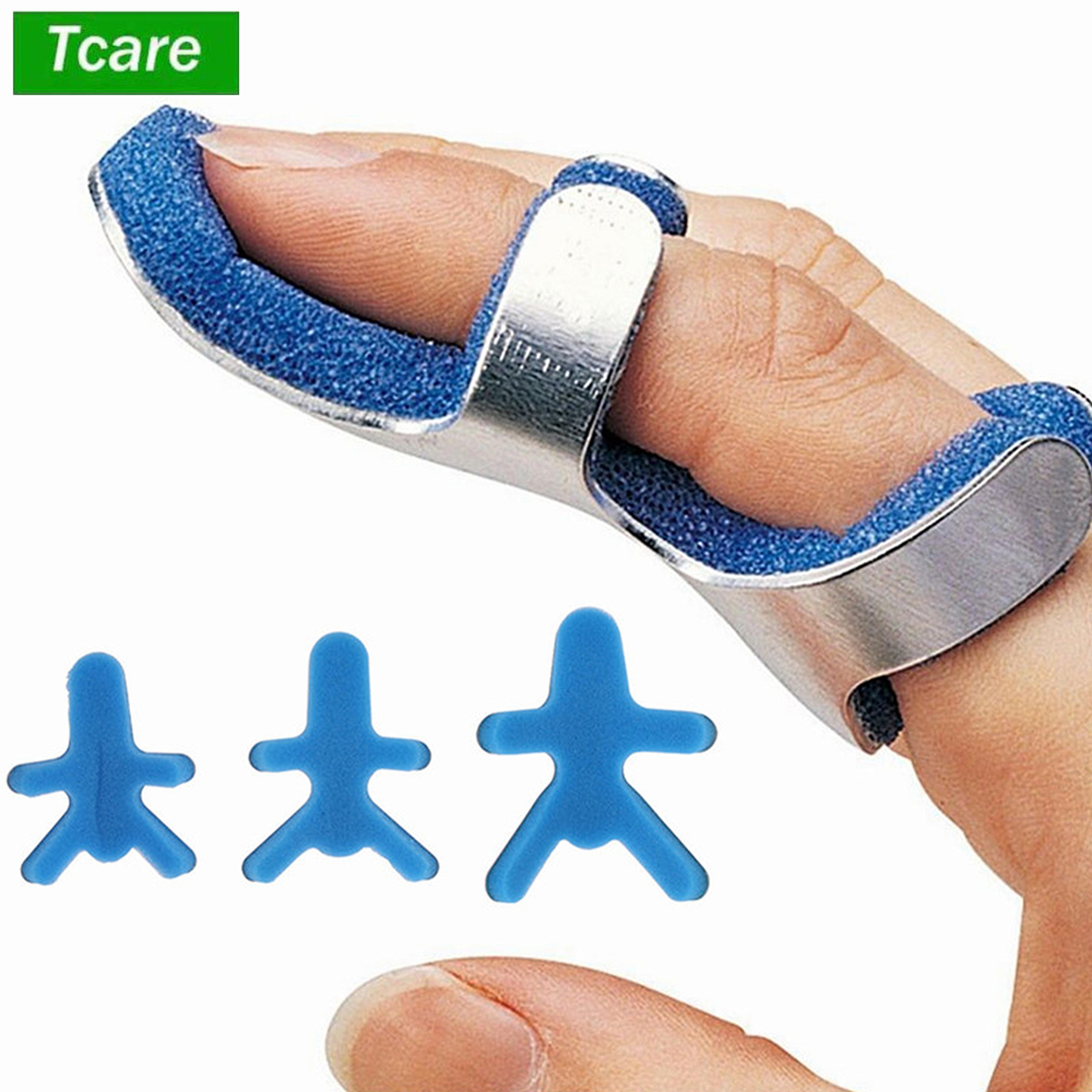 tcare medical finger splint with malleable aluminium, frog phalanx brace for injury recovery & support