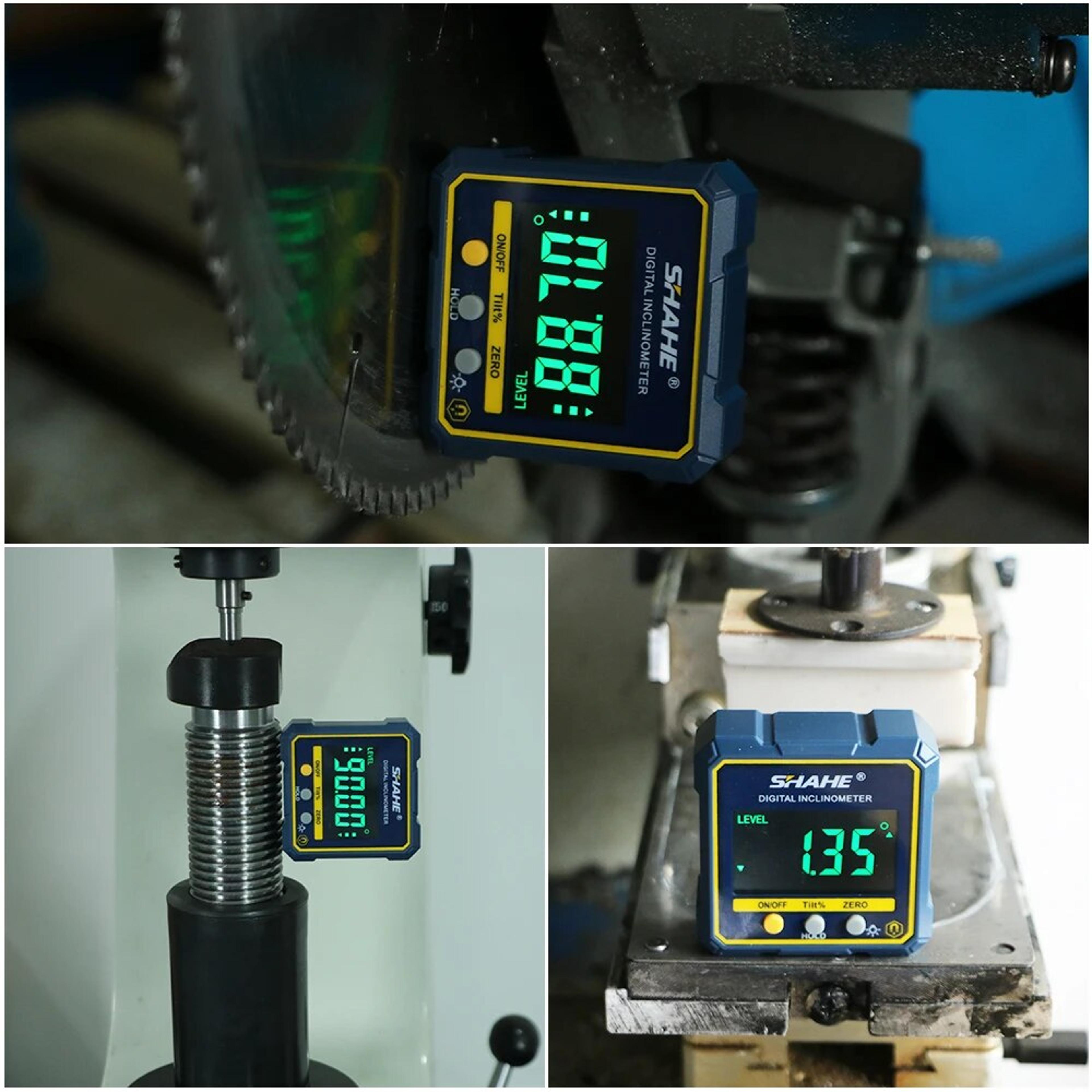 magnetic digital angle finder protractor inclinometer level cube with backlight