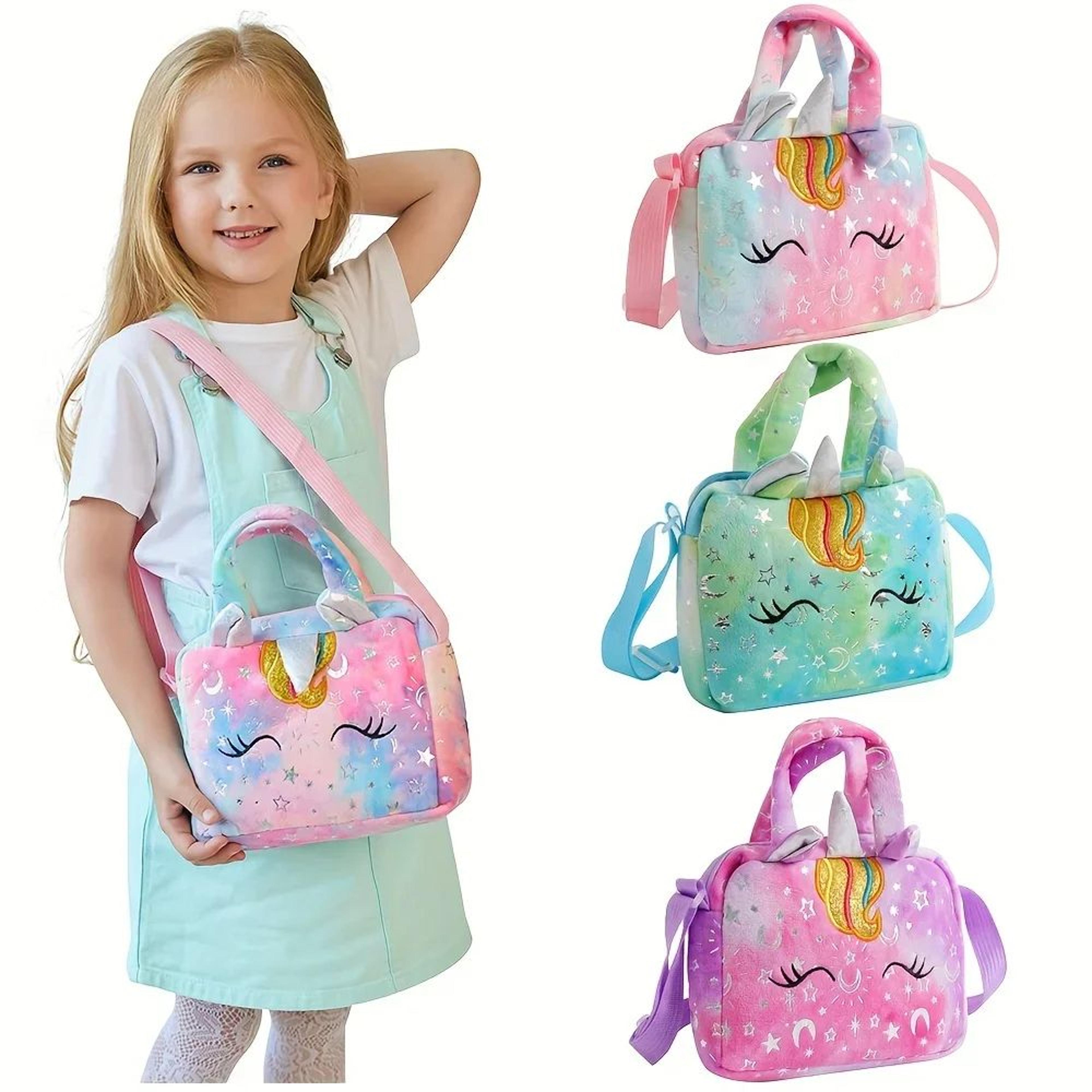 sweet unicorn handbag for girls, lovely kids crossbody bag, cute small purse gift for little girls