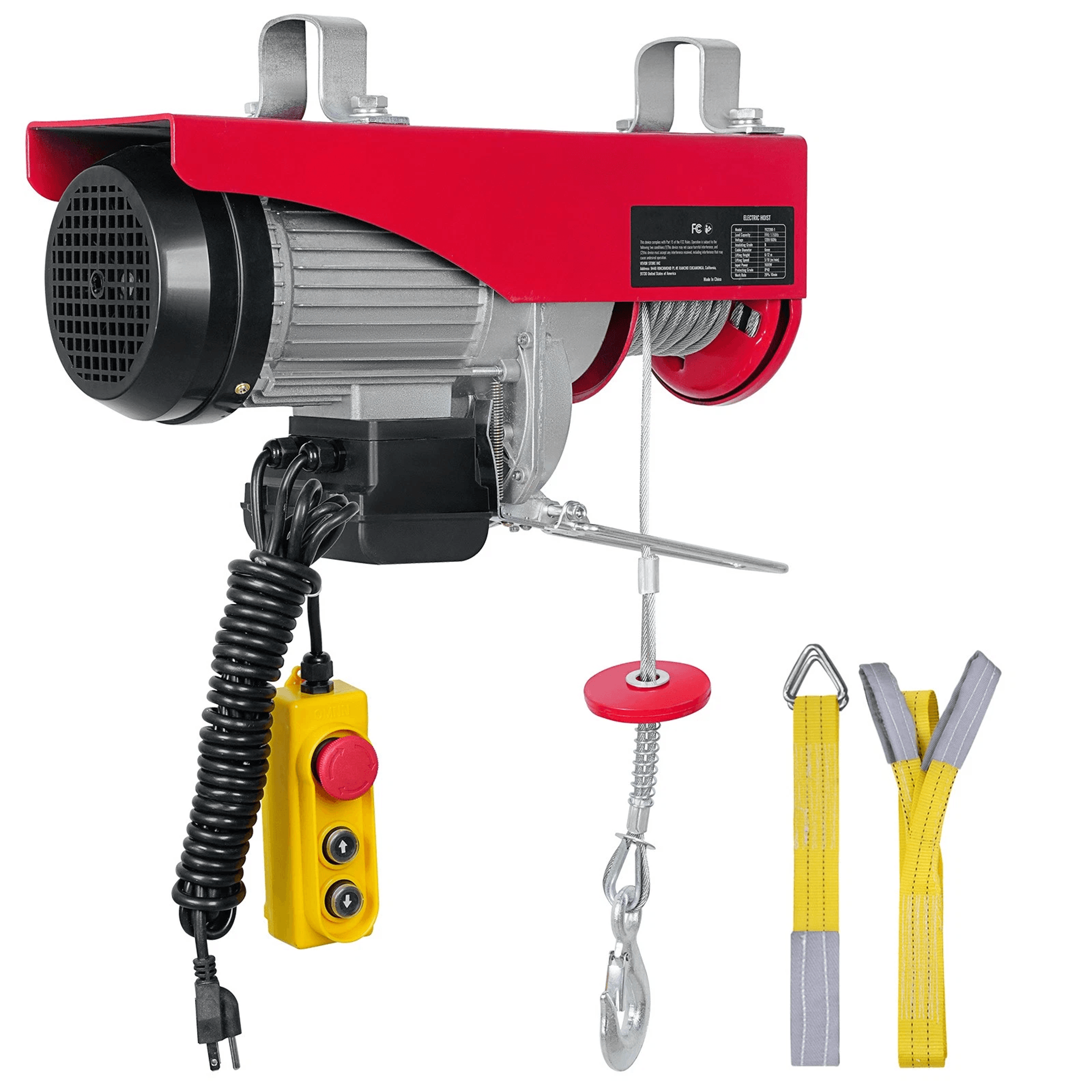 electric hoist crane winch, wired remote ceiling mounted lift