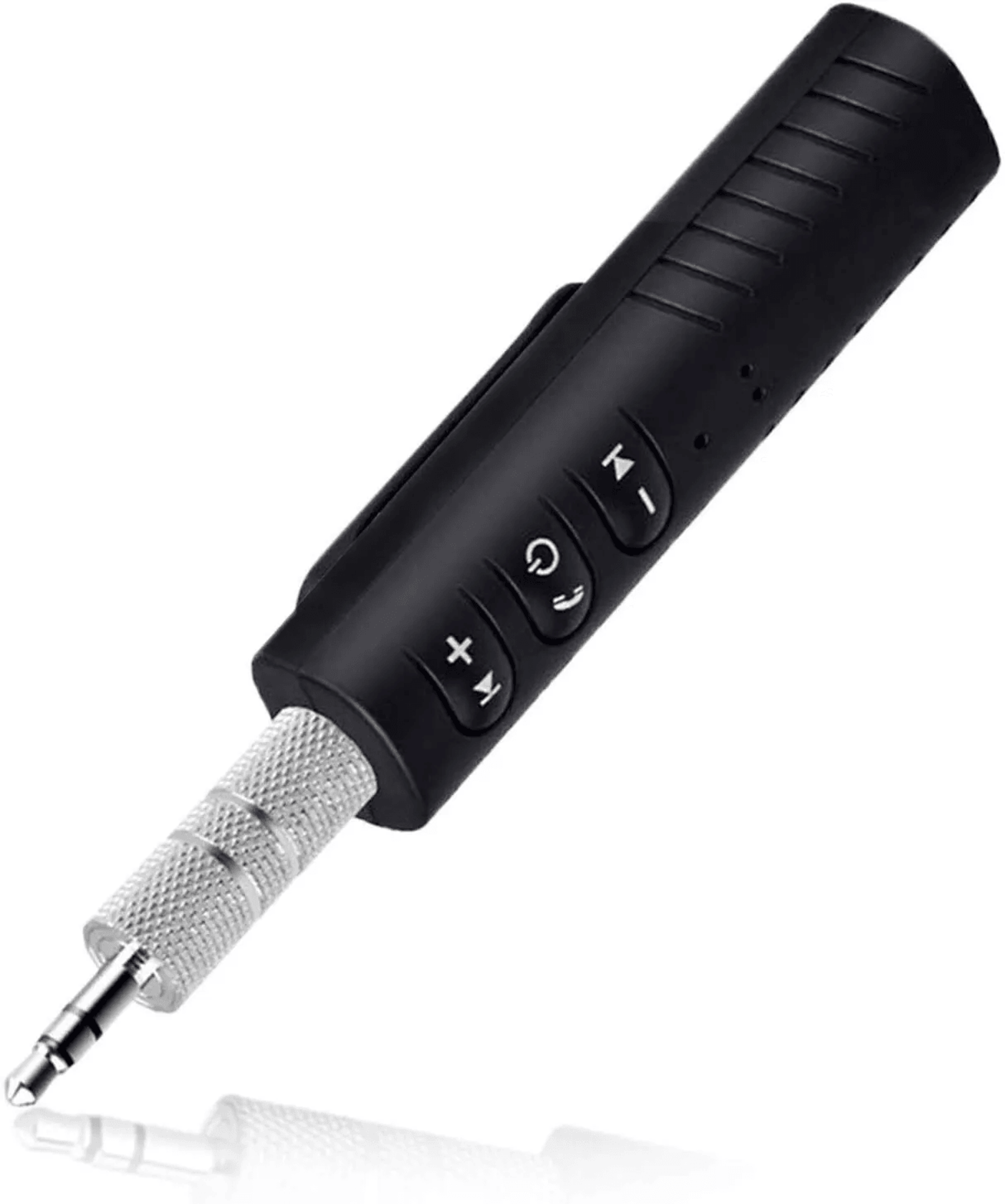 wireless bluetooth receiver aux audio stereo music & hands free car adapter, built in mic, dual pairiing
