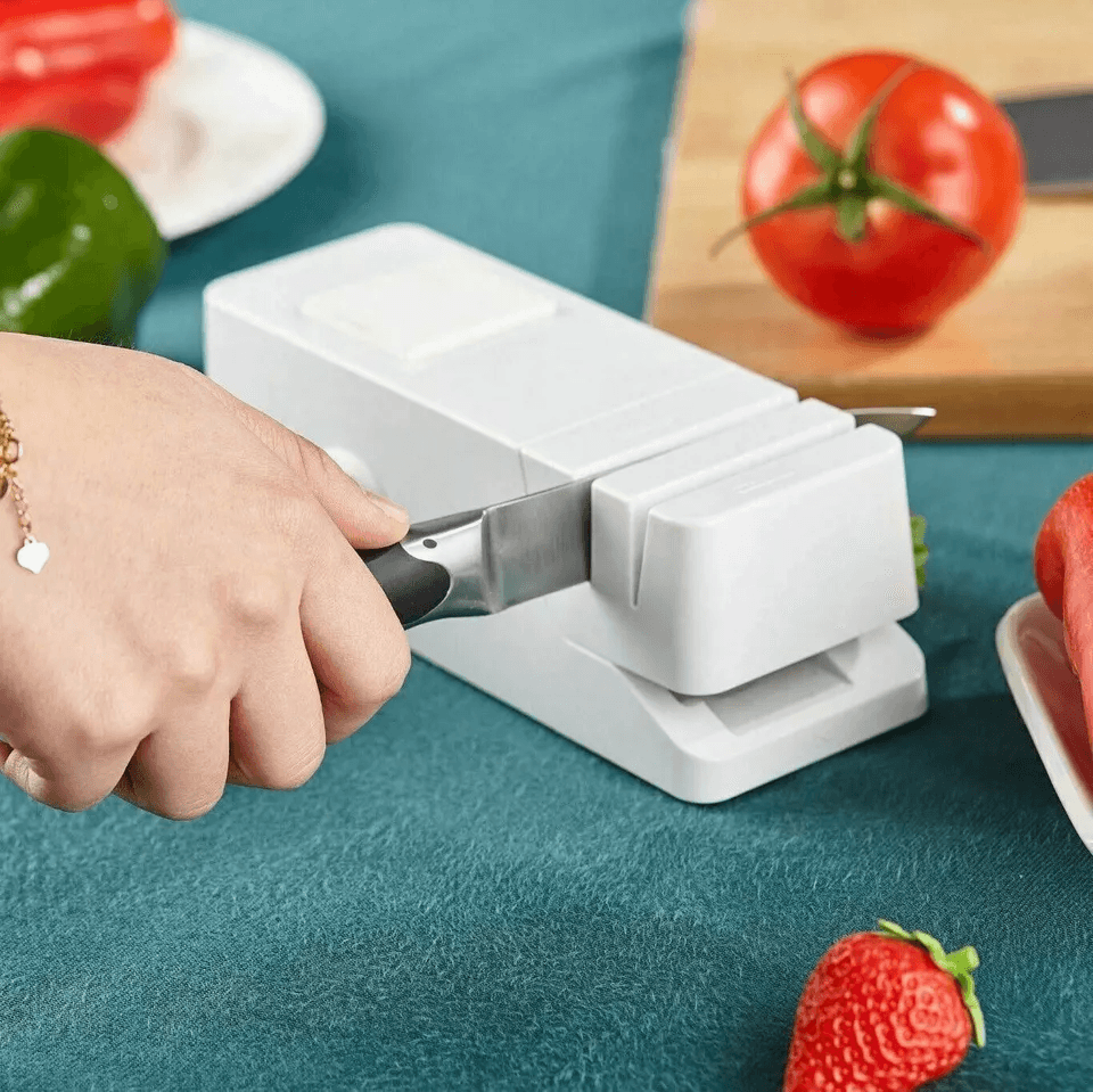multi task electric knife sharpener for scissors & machetes, fast grinding machine, kitchen blade edge sharpener set