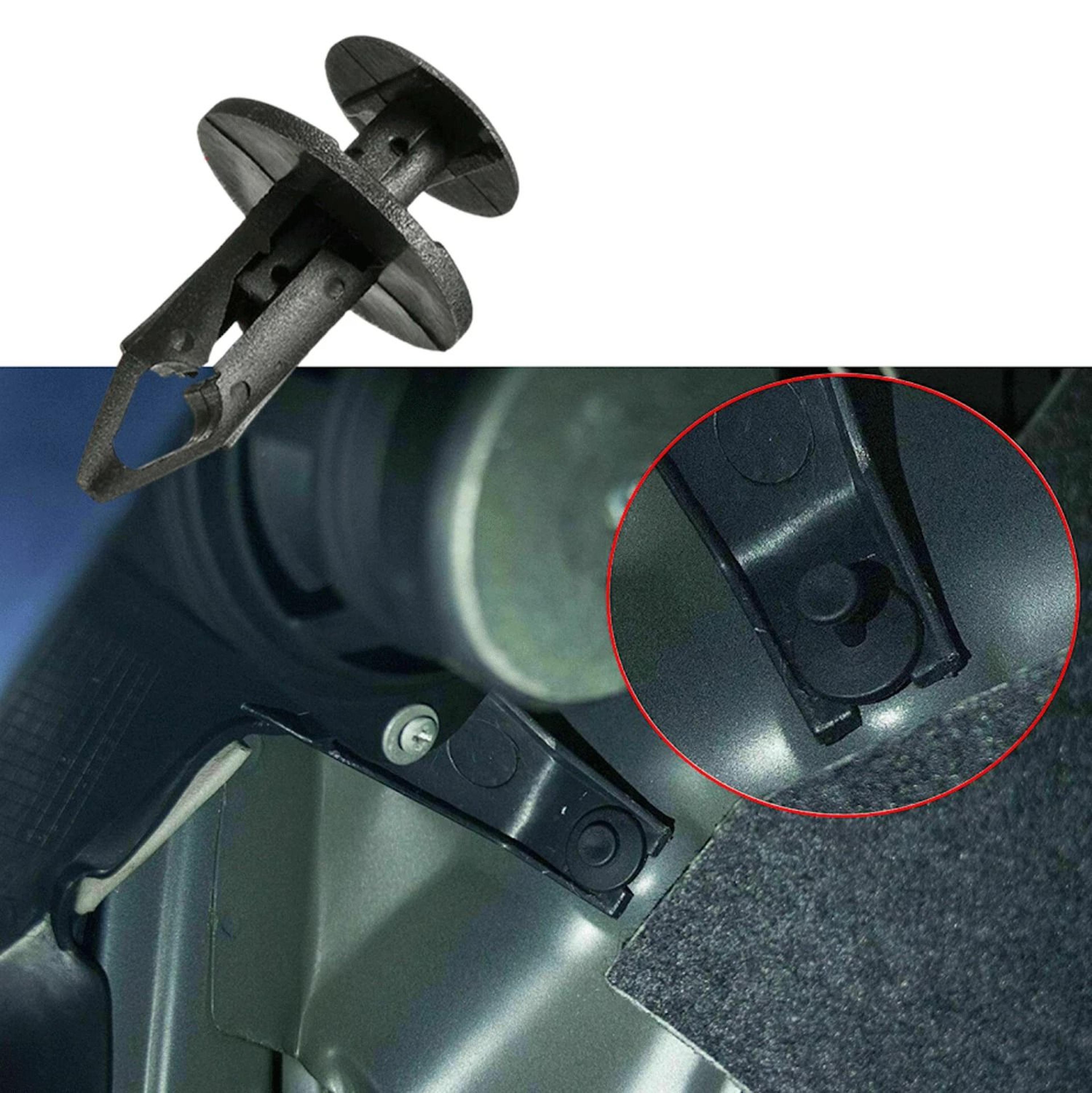 200pcs 8mm bumper retainer clips – auto car plastic push rivets fastener for fender, trim panel & mud flap