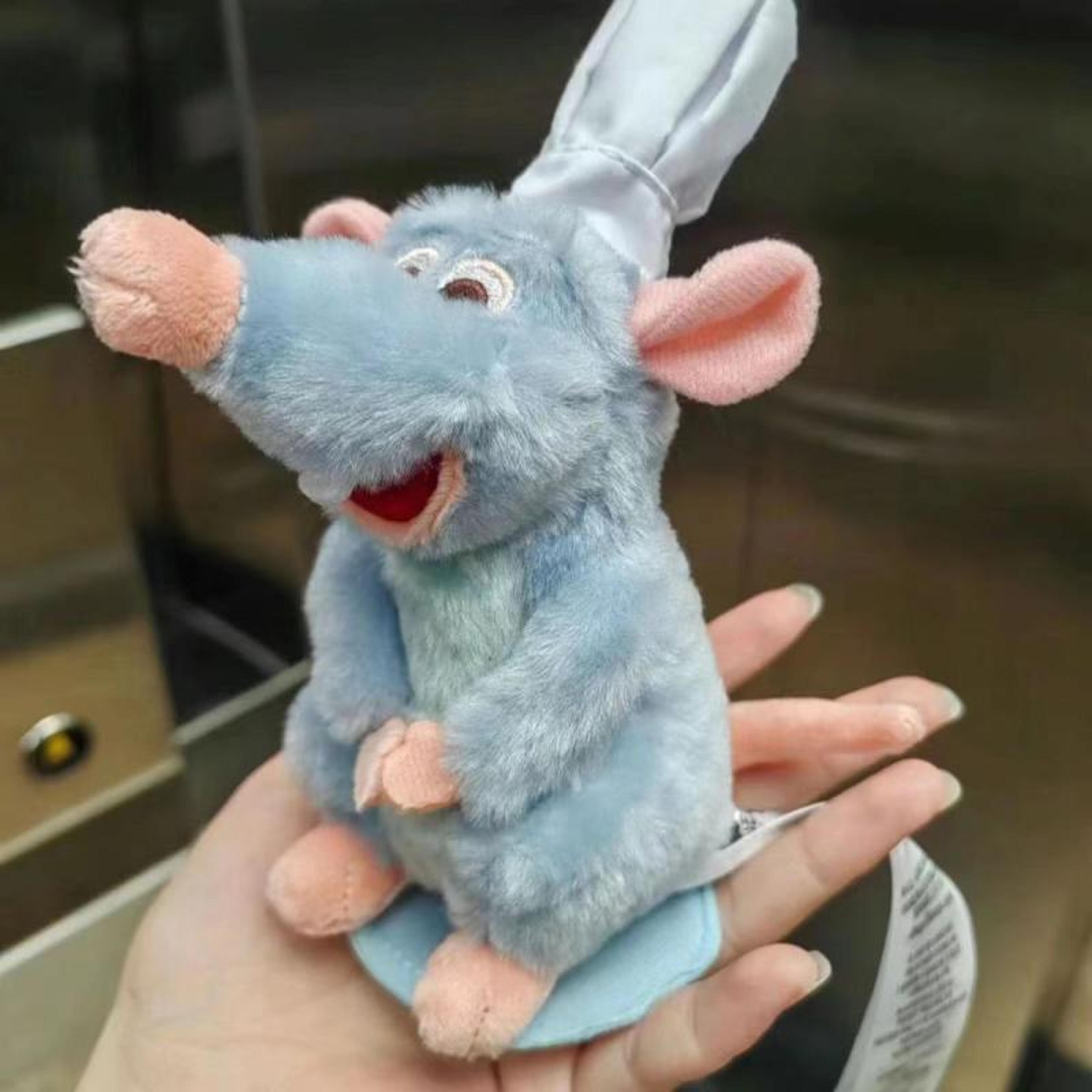 anime ratatouille remy chef magnetic plush doll, cute shoulder toy for kids, christmas gift room decor ornament