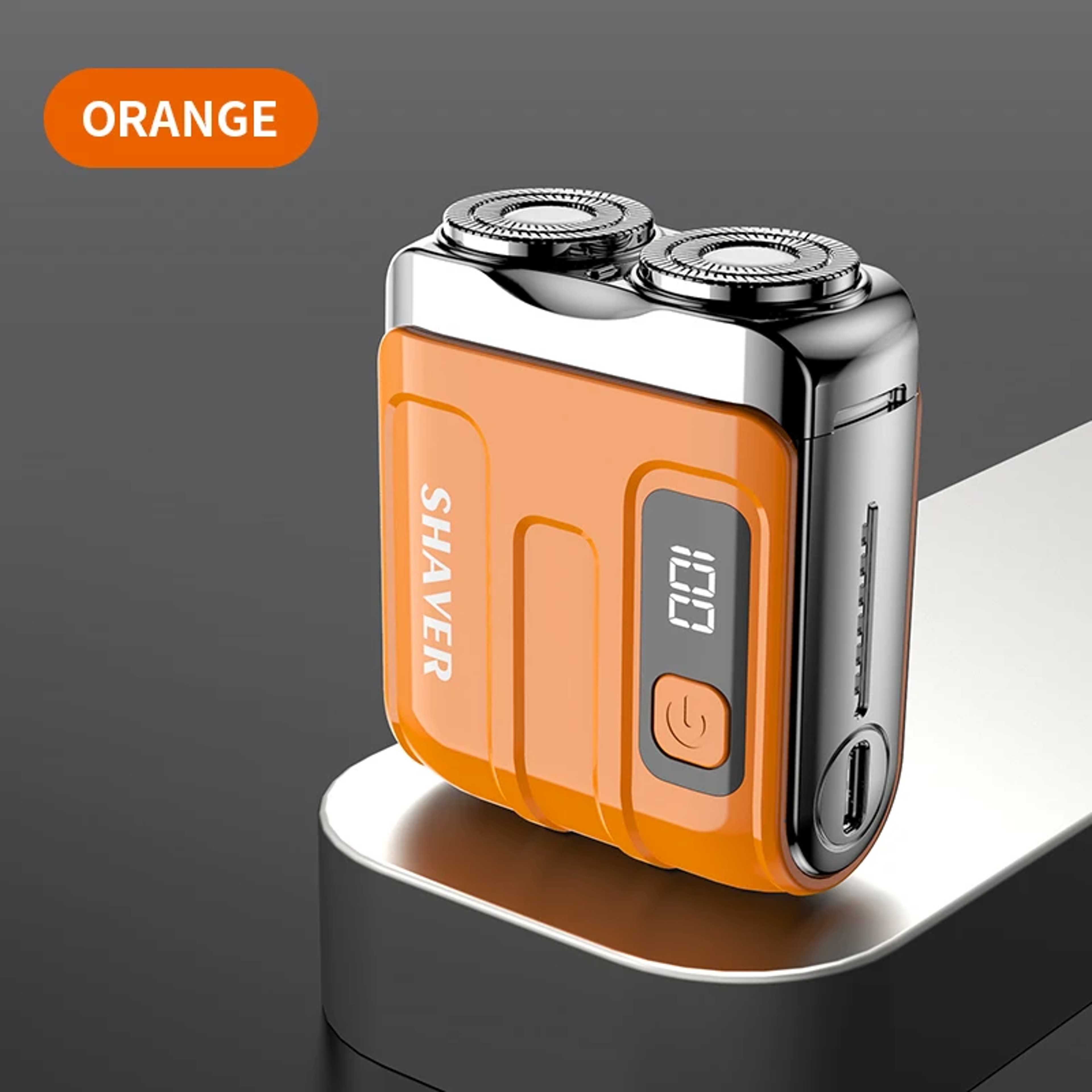 Mini Rotary Electric Razor For Men, Travel Beard Shaver With Magnetic Blade Head, Dual Floating Design Type-C Recharge