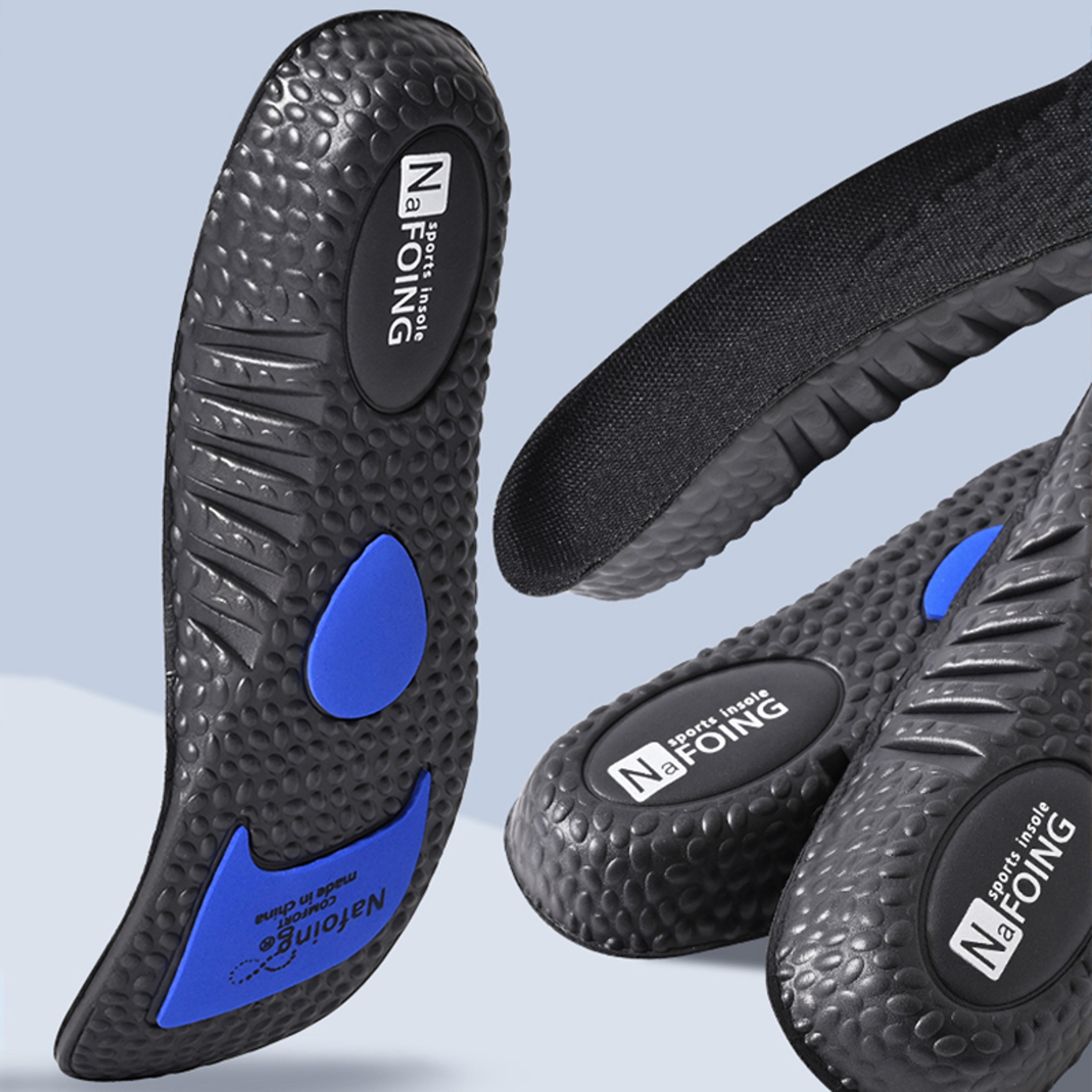 orthotic eva insoles for running shoes, arch support cushion sole, shock absorption, deodorant & breathable comfort foot