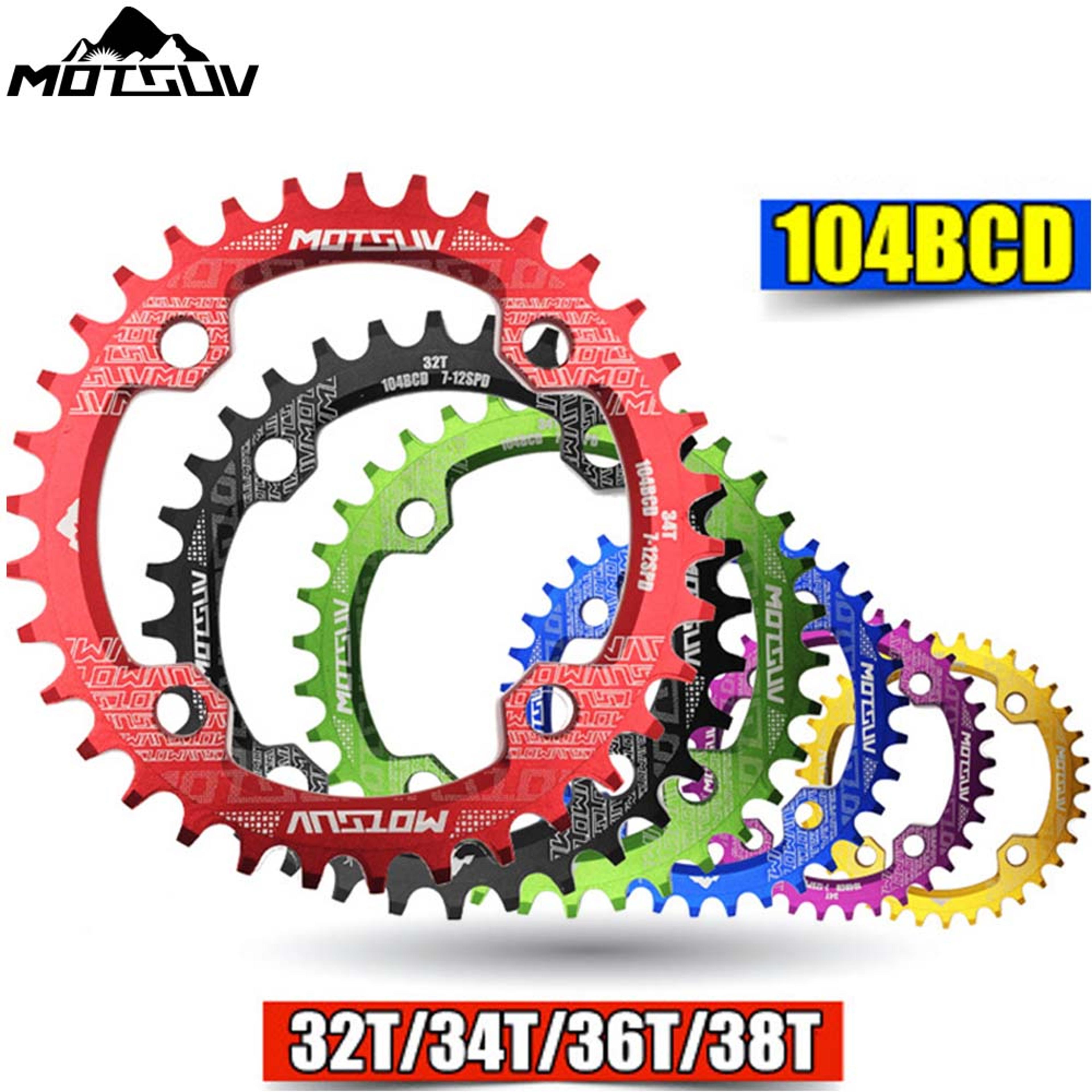mtb chainring, round narrow wide chainwheel, single crankset plate for mountain bicycle upgrade