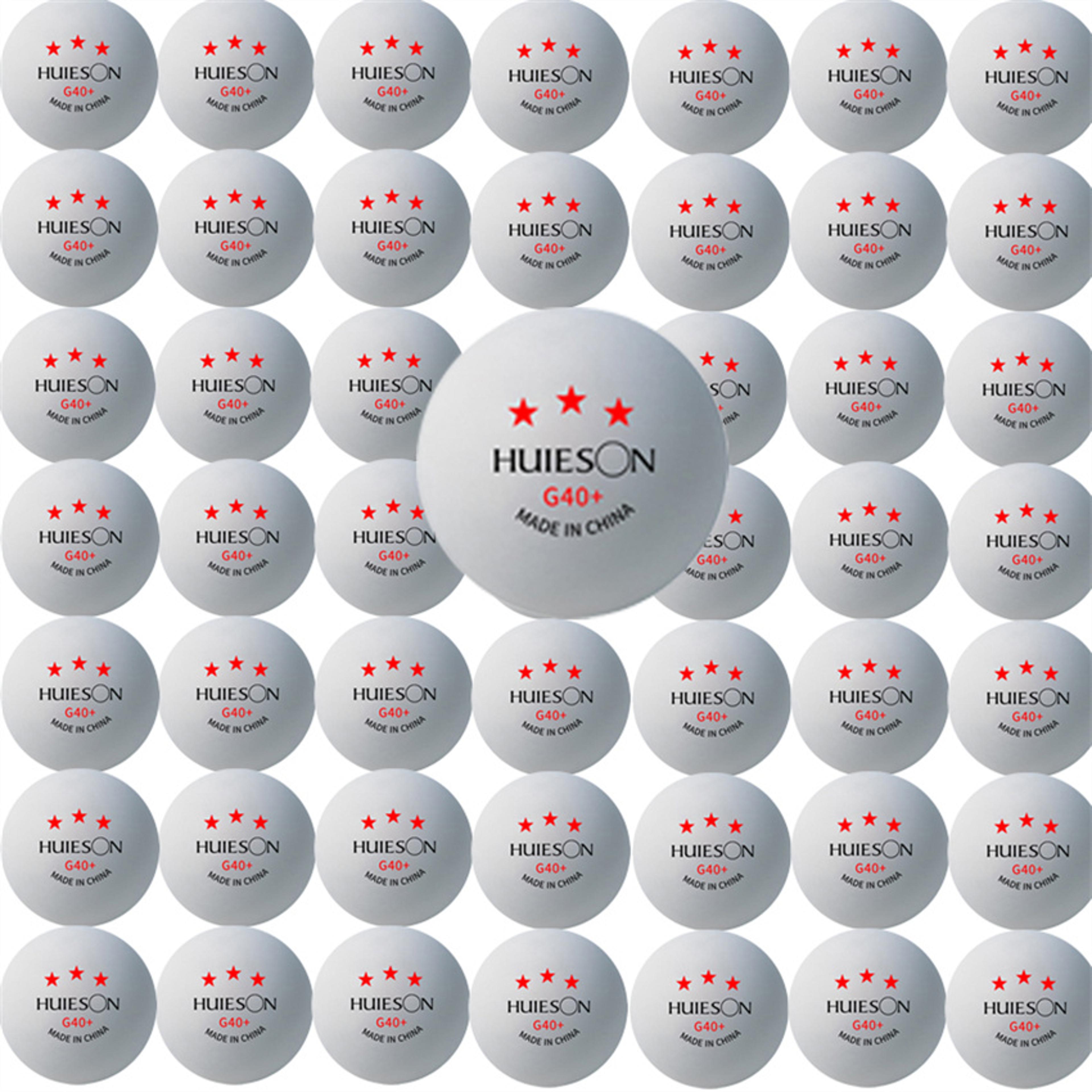 new huieson 3 star abs table tennis balls, ittf-grade ping pong balls for school, club & tournament use