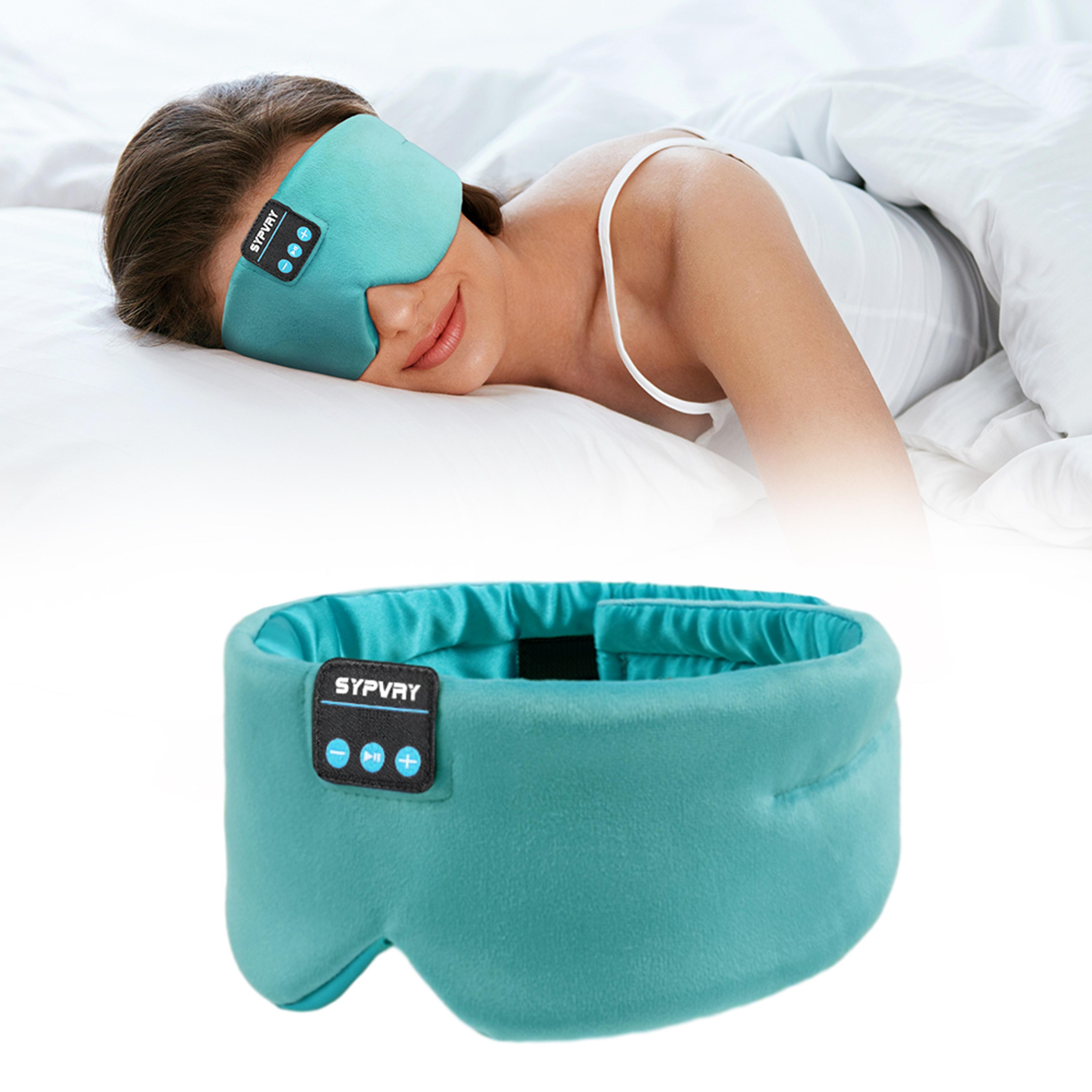 bluetooth sleep headphones adjustable music eye mask silk for sleeping, meditation, travel comfort, wireless audio