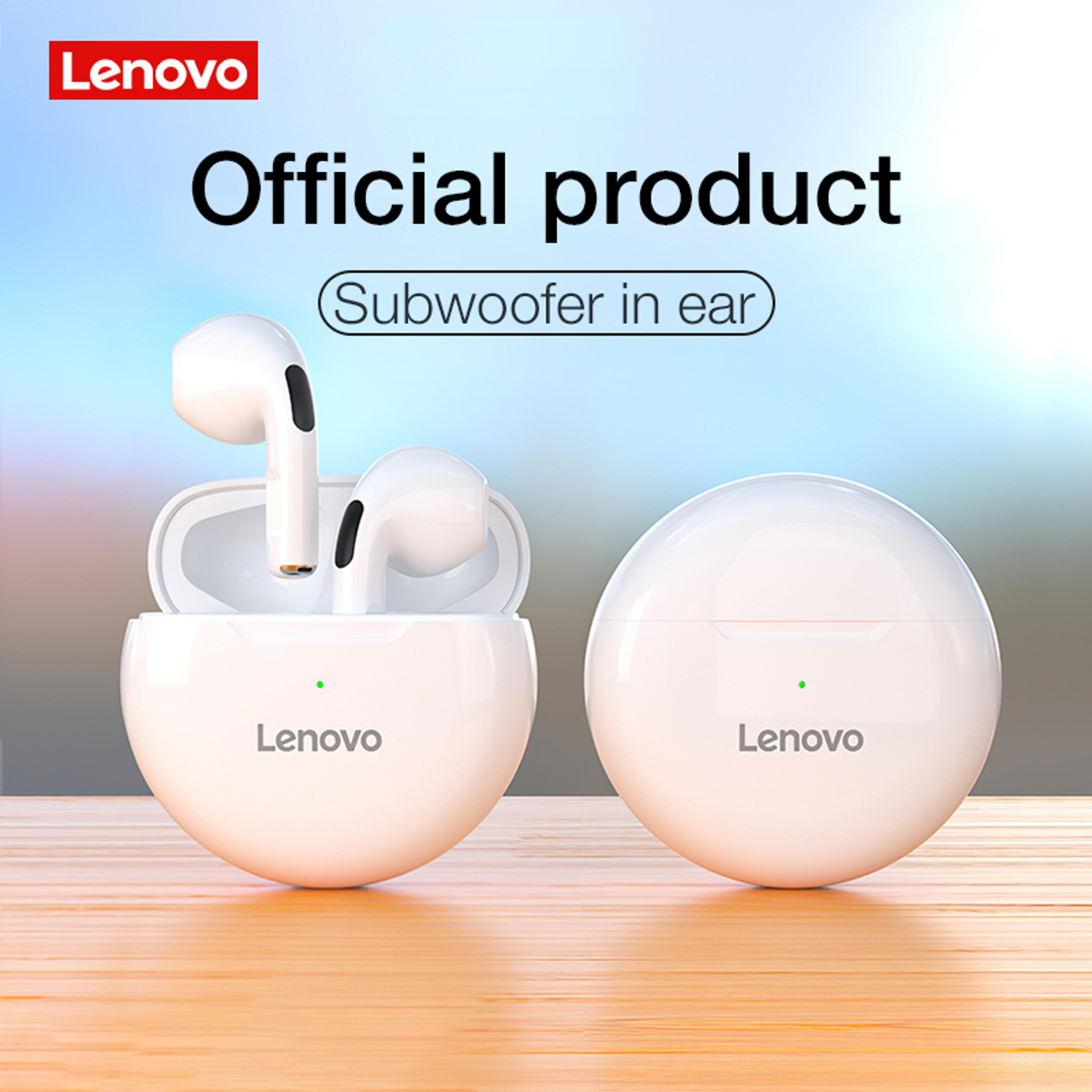lenovo livepods ht38 tws earbuds, mini wireless bluetooth earphone with mic, stereo waterproof headphones for xiaomi